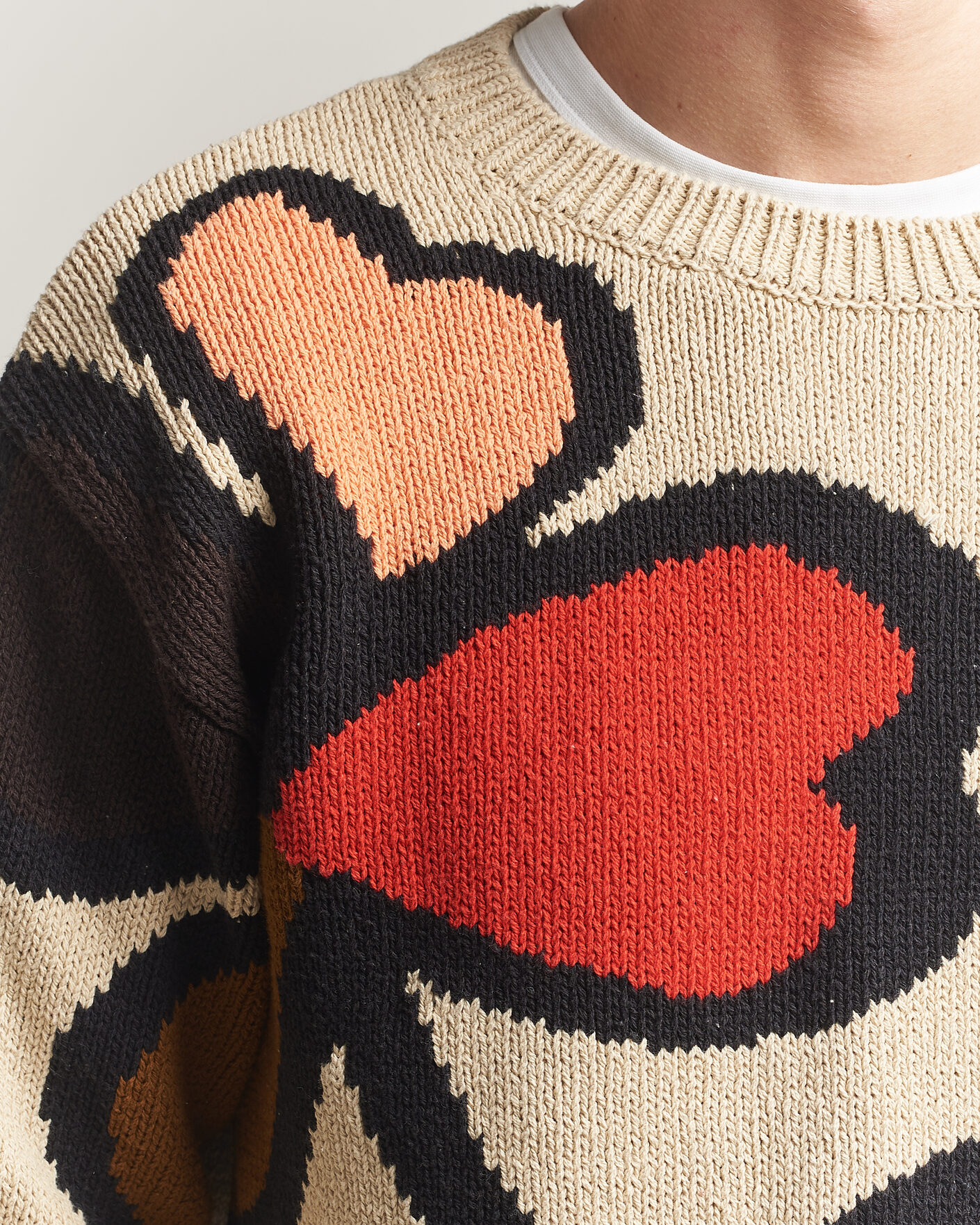 Uomini | Maglieria | NN07 | Todd Printed Flower Sweater Ecru Multi