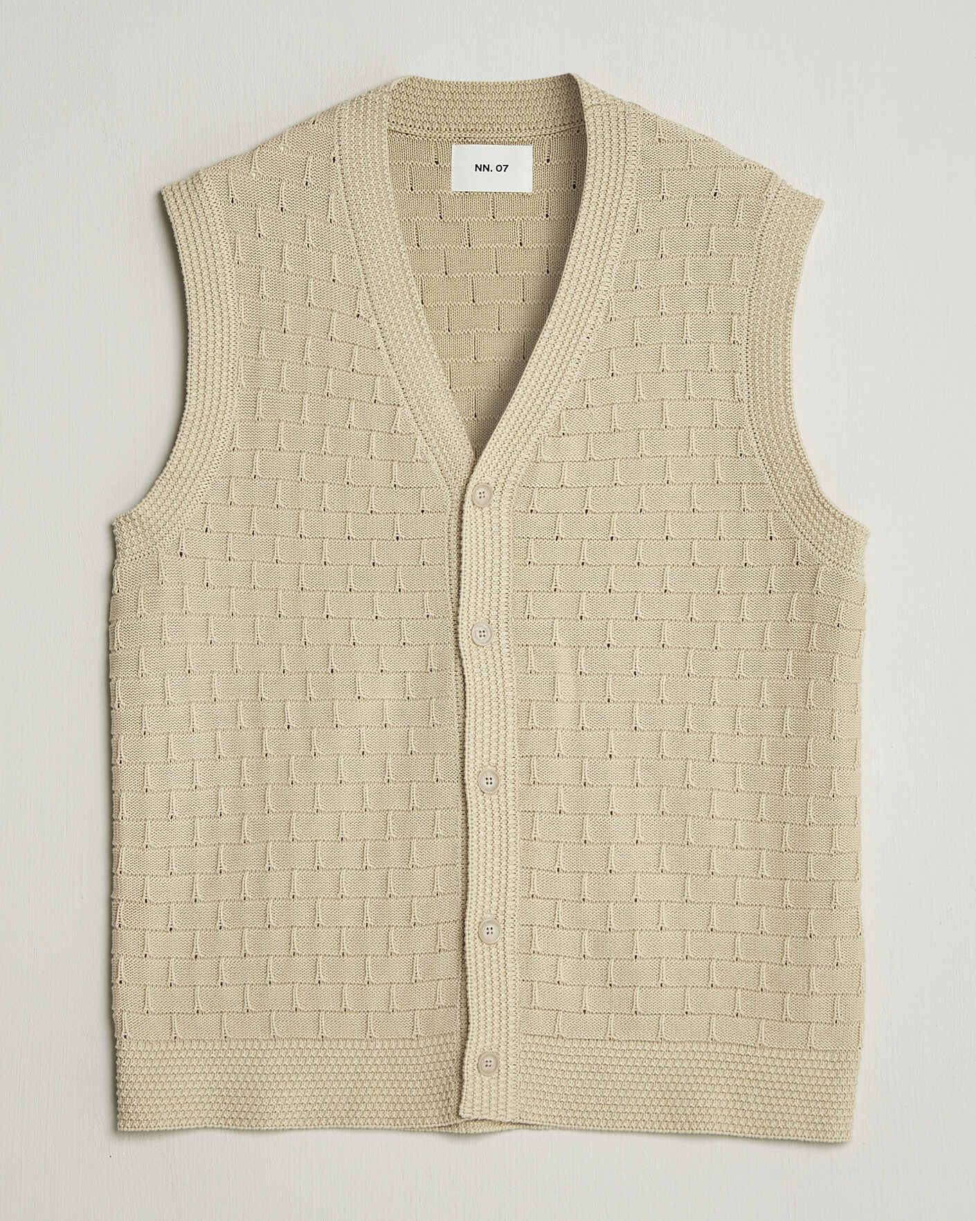 Uomini | Maglieria | NN07 | Reece Knitted Vest Ecru
