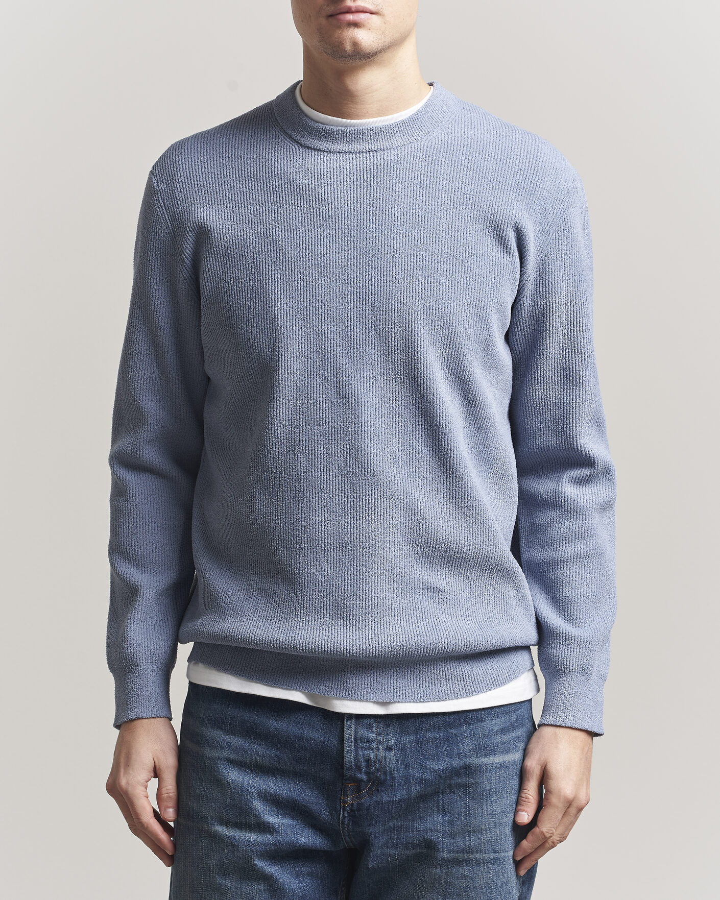 Uomini | Maglieria | NN07 | Danny Knitted Sweater Stone Blue