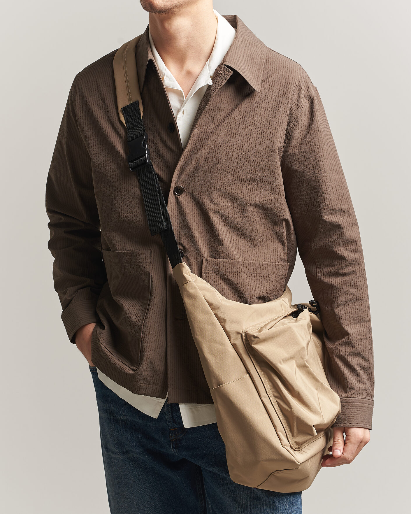Uomini | Borse | NN07 | Nylon Ripstop Messenger Bag Desert Khaki