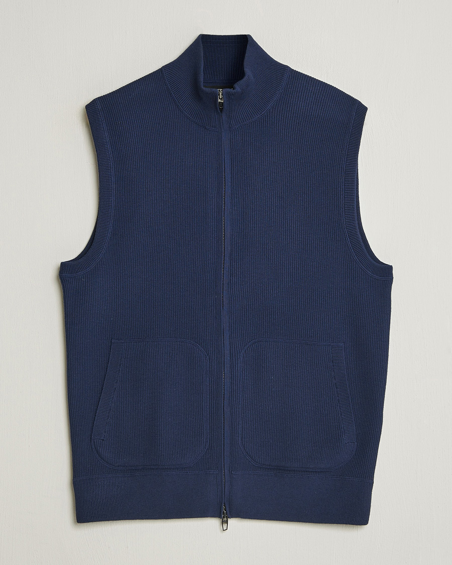 Uomini | Maglieria | RLX Ralph Lauren | Cotton Coolmax Mockneck Vest Refined Navy