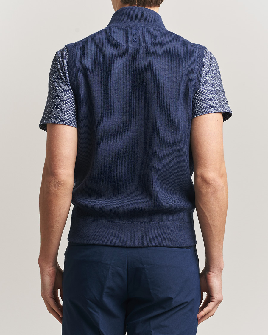 Uomini | Maglieria | RLX Ralph Lauren | Cotton Coolmax Mockneck Vest Refined Navy