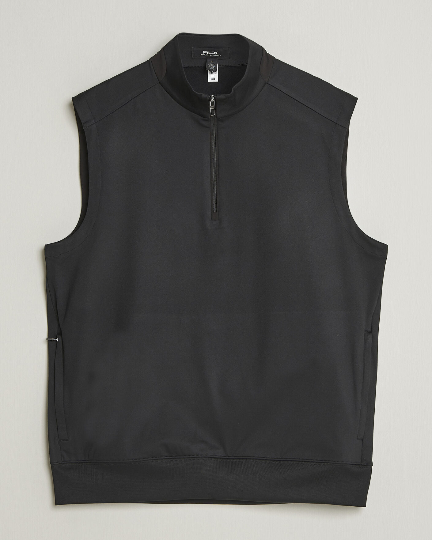 Uomini | Gilet | RLX Ralph Lauren | Half-Zip Luxury Jersey Vest Polo Black