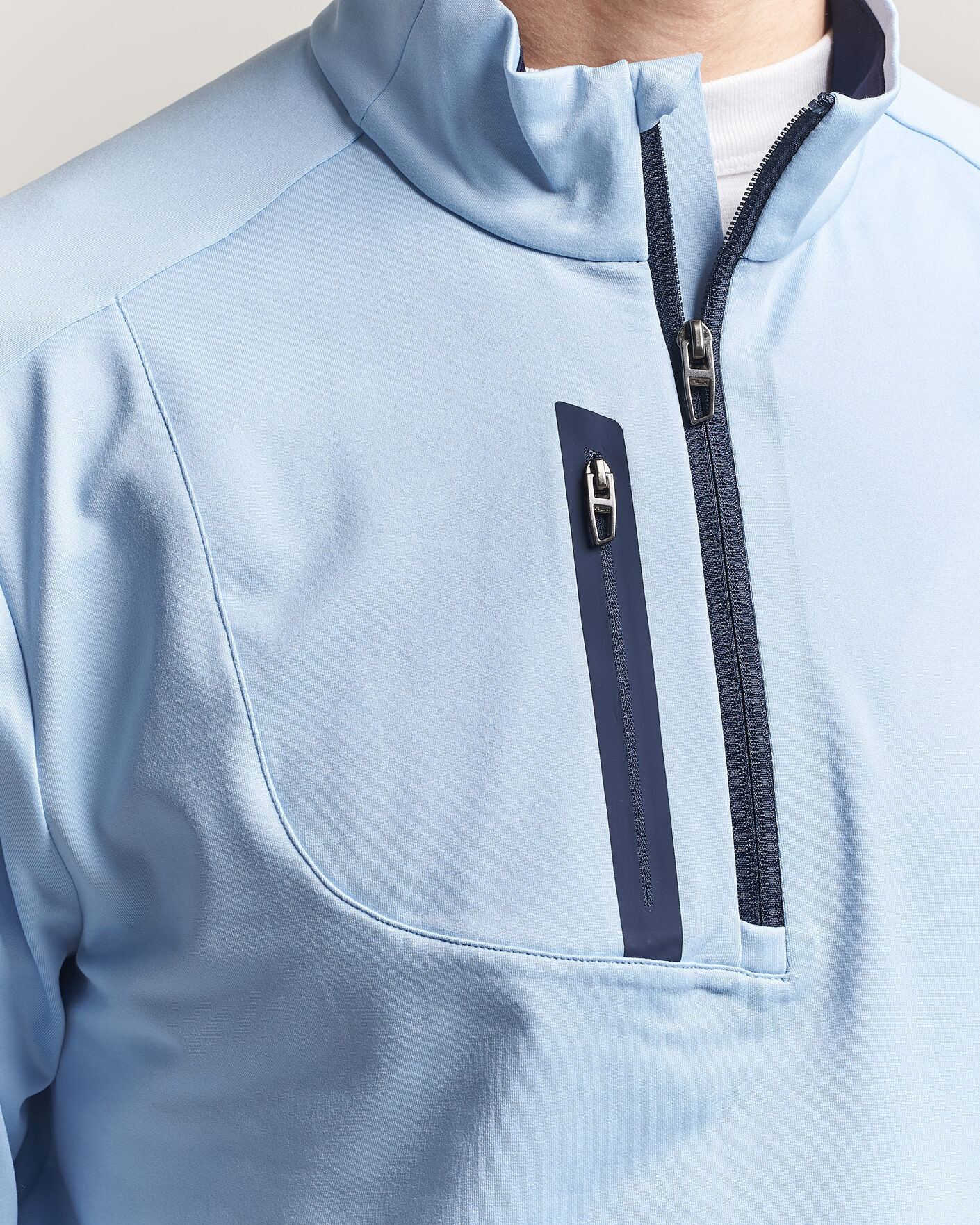 Uomini | Maglieria | RLX Ralph Lauren | Luxury Jersey Half Zip Office Blue