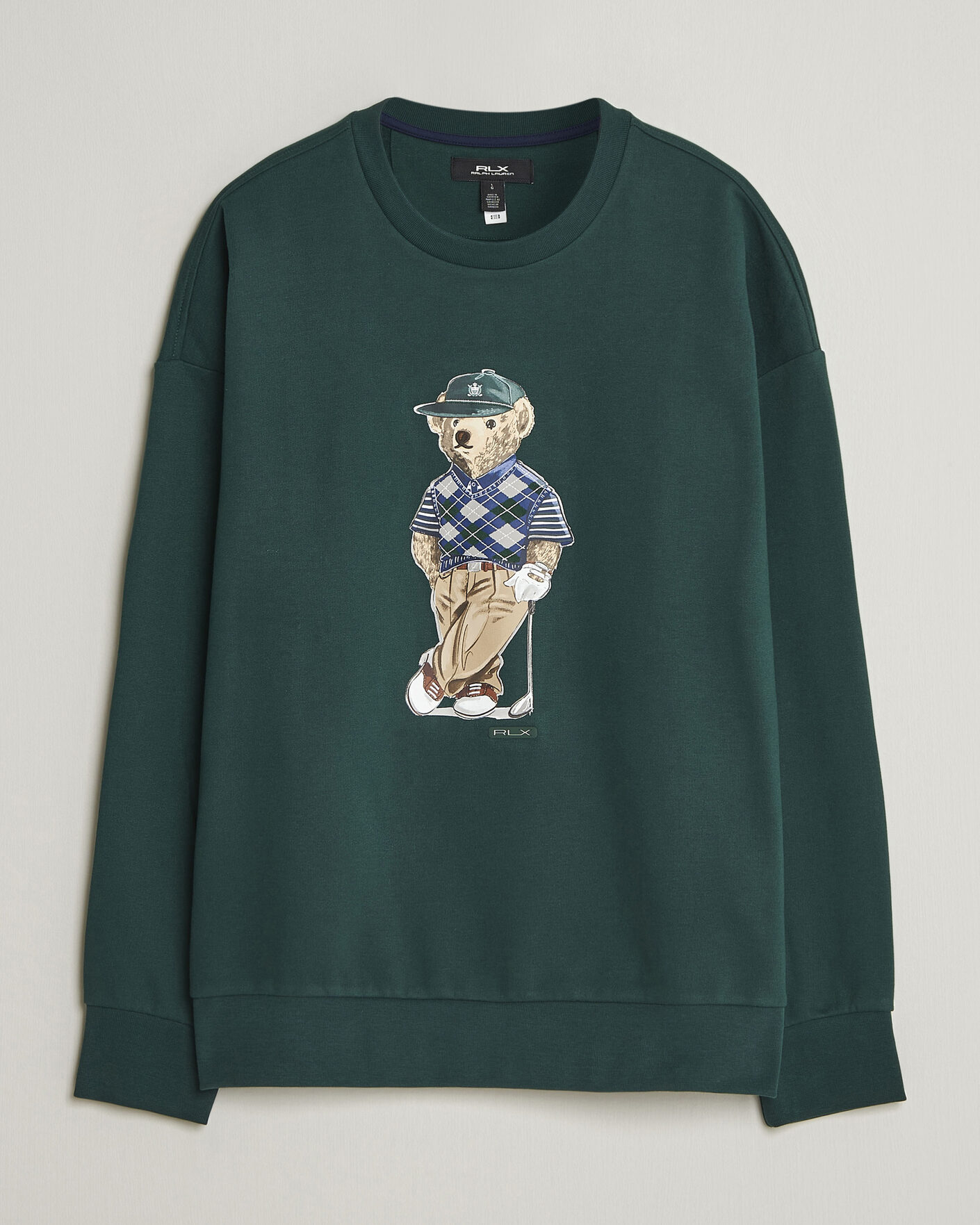 Uomini | Maglieria | RLX Ralph Lauren | Loopback Terry Bear Sweatshirt Moss Agate