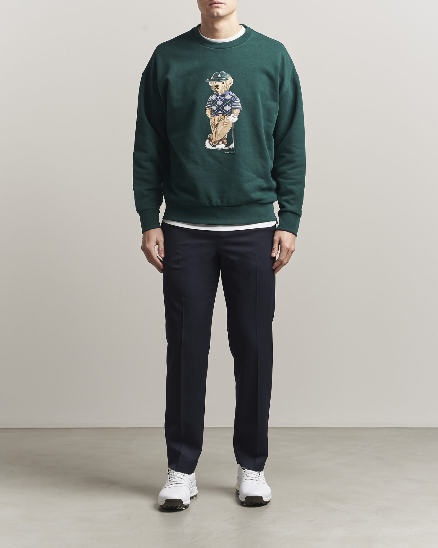 Uomini | Maglieria | RLX Ralph Lauren | Loopback Terry Bear Sweatshirt Moss Agate