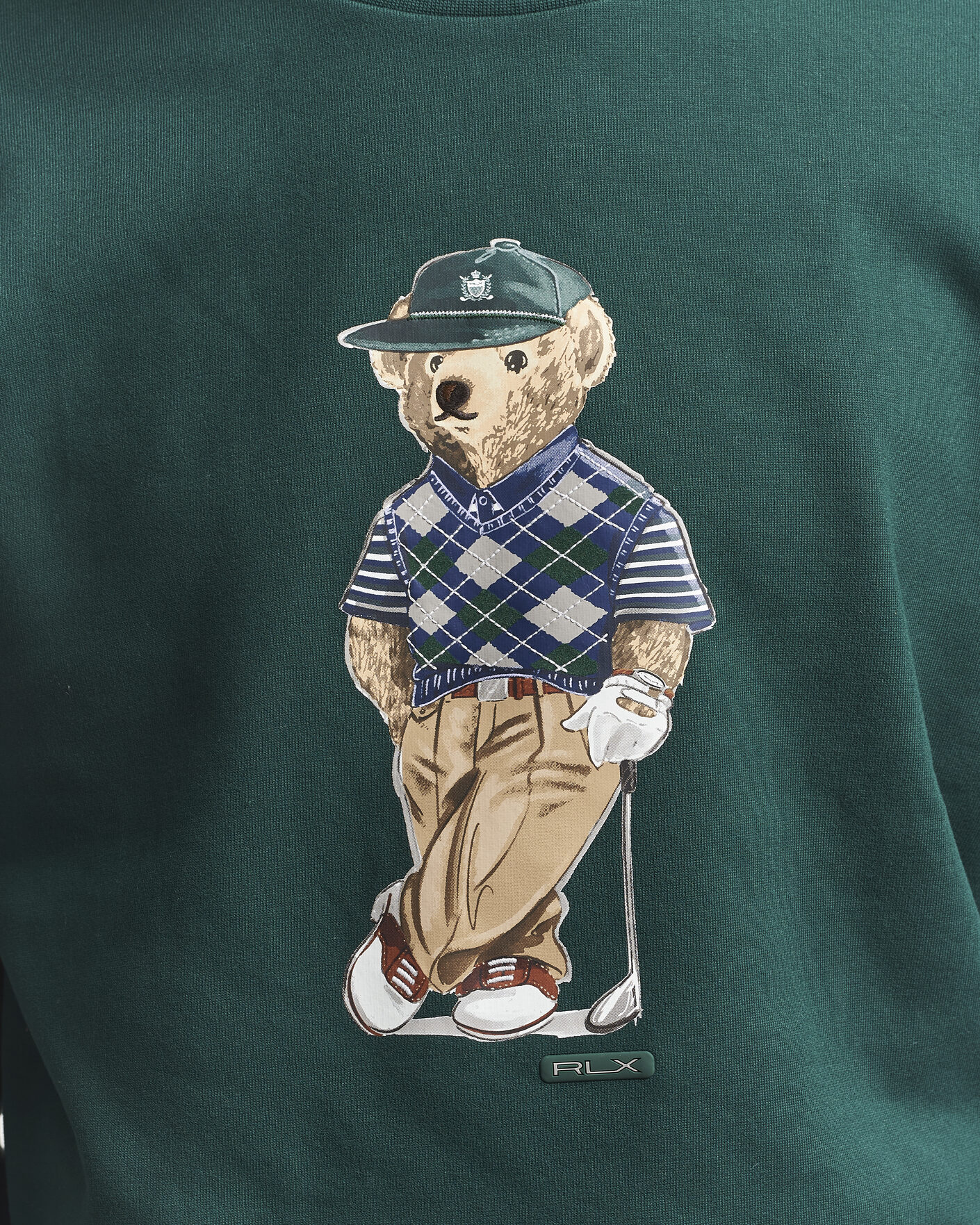 Uomini | Maglieria | RLX Ralph Lauren | Loopback Terry Bear Sweatshirt Moss Agate