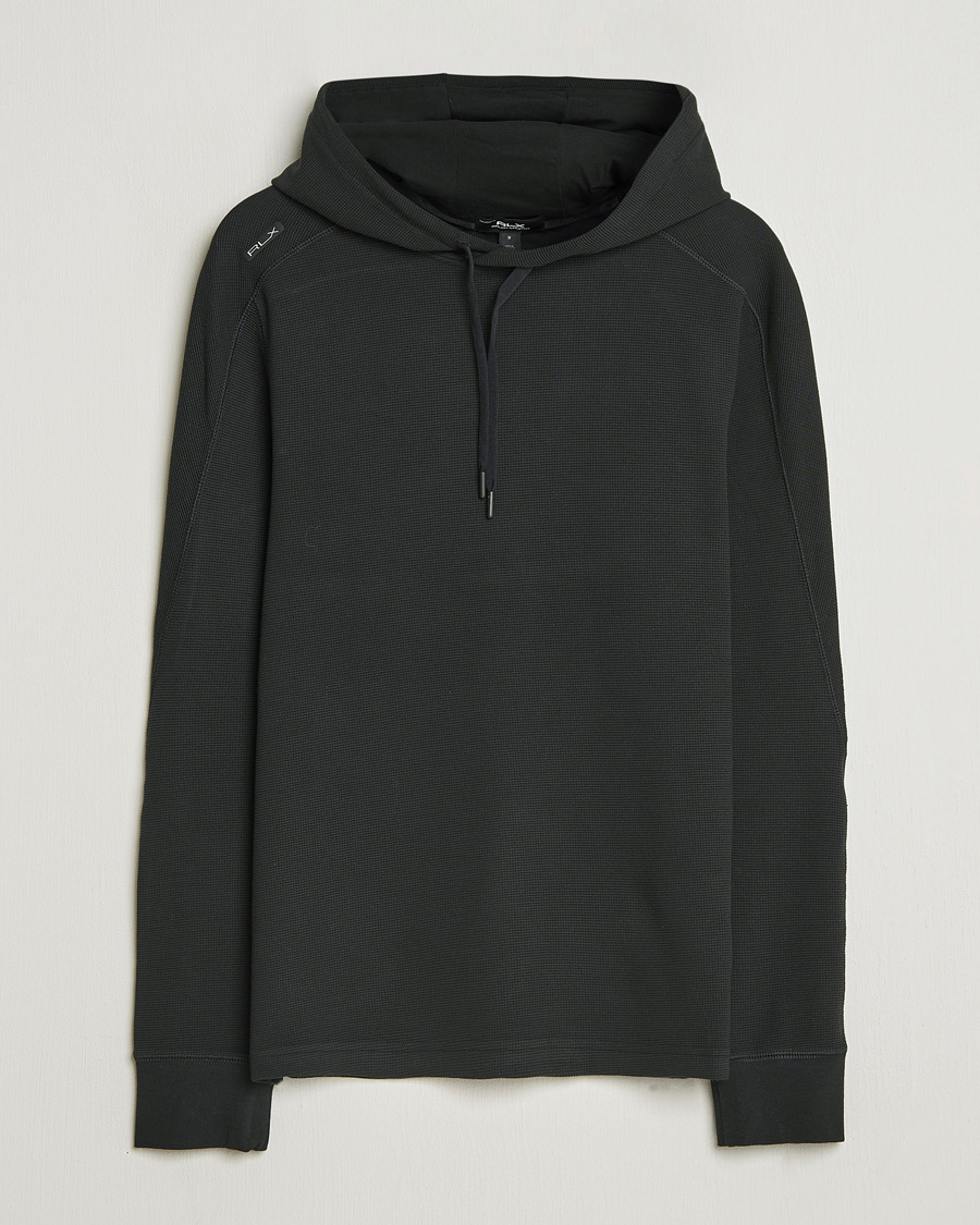 Uomini | Maglieria | RLX Ralph Lauren | Tech Waffle Hoodie Polo Black