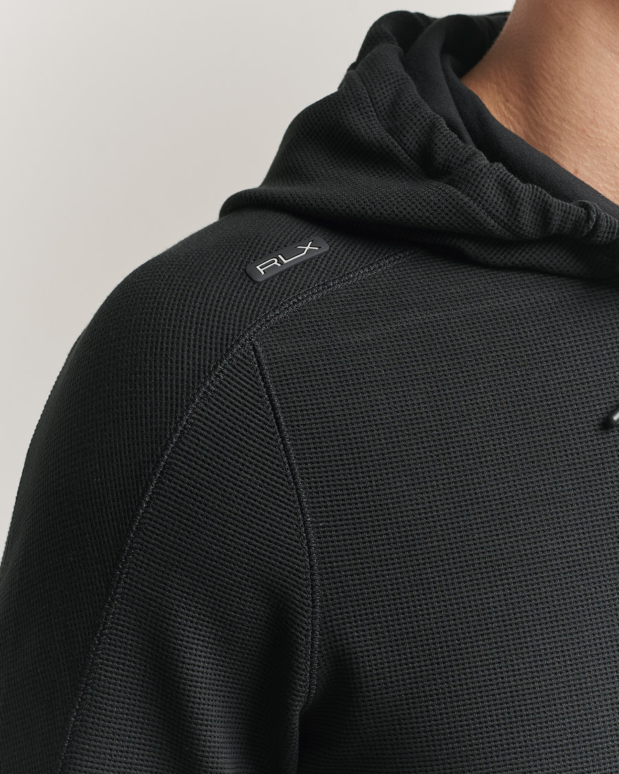Uomini | Maglieria | RLX Ralph Lauren | Tech Waffle Hoodie Polo Black