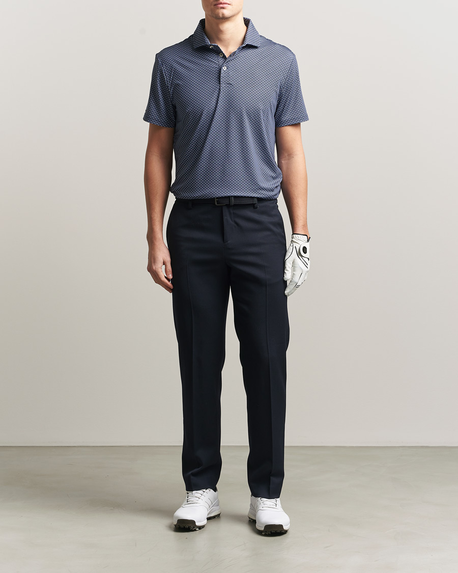 Uomini | Polo | RLX Ralph Lauren | Airflow Polo Printed Navy Magnolia Diamond