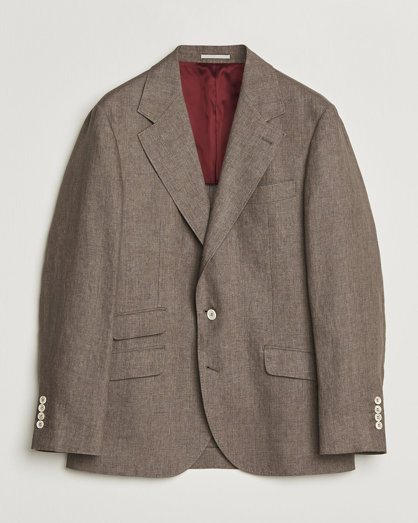 Uomini | Blazers | Brunello Cucinelli | Linen Blazer Dark Brown