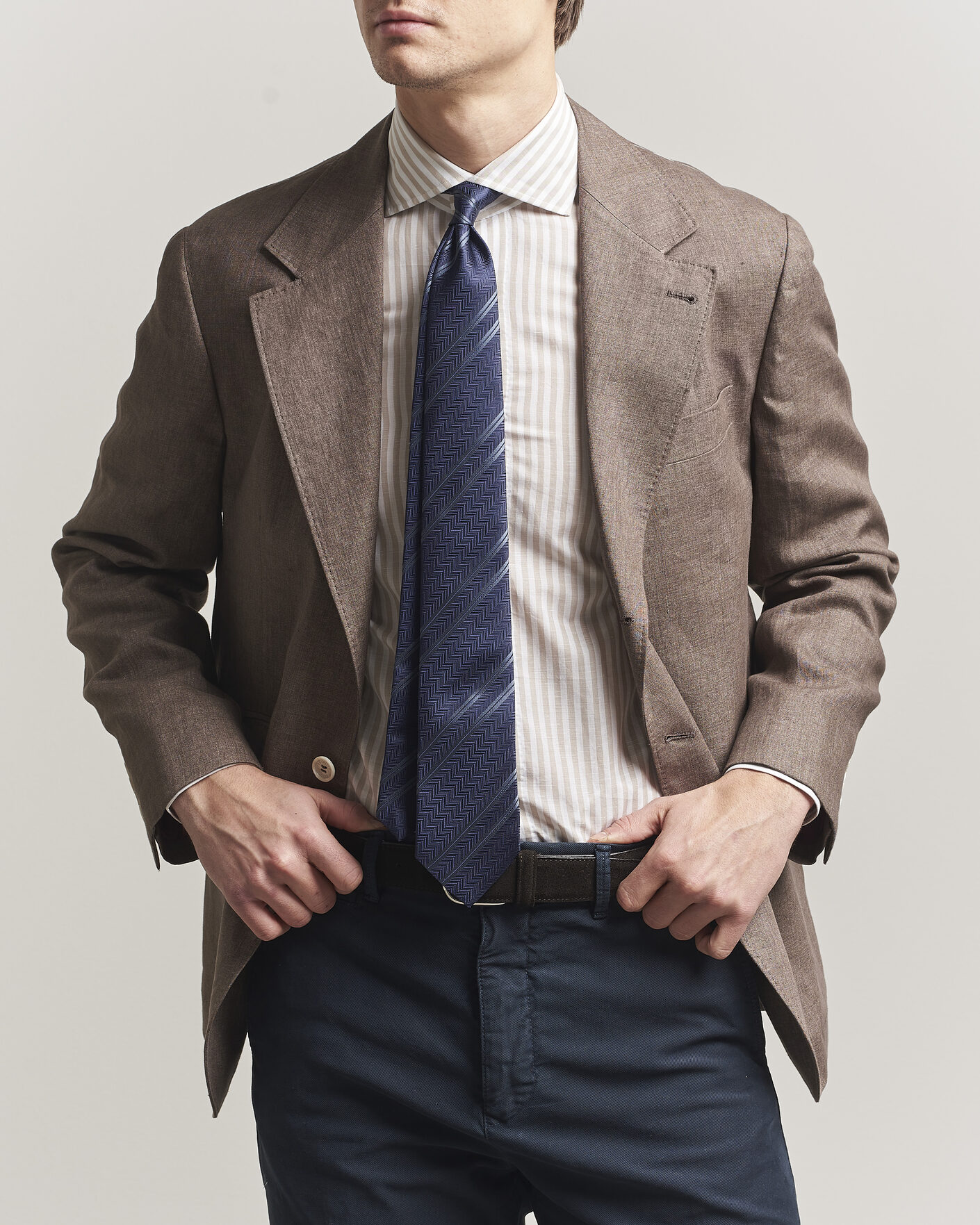 Uomini | Blazers | Brunello Cucinelli | Linen Blazer Dark Brown