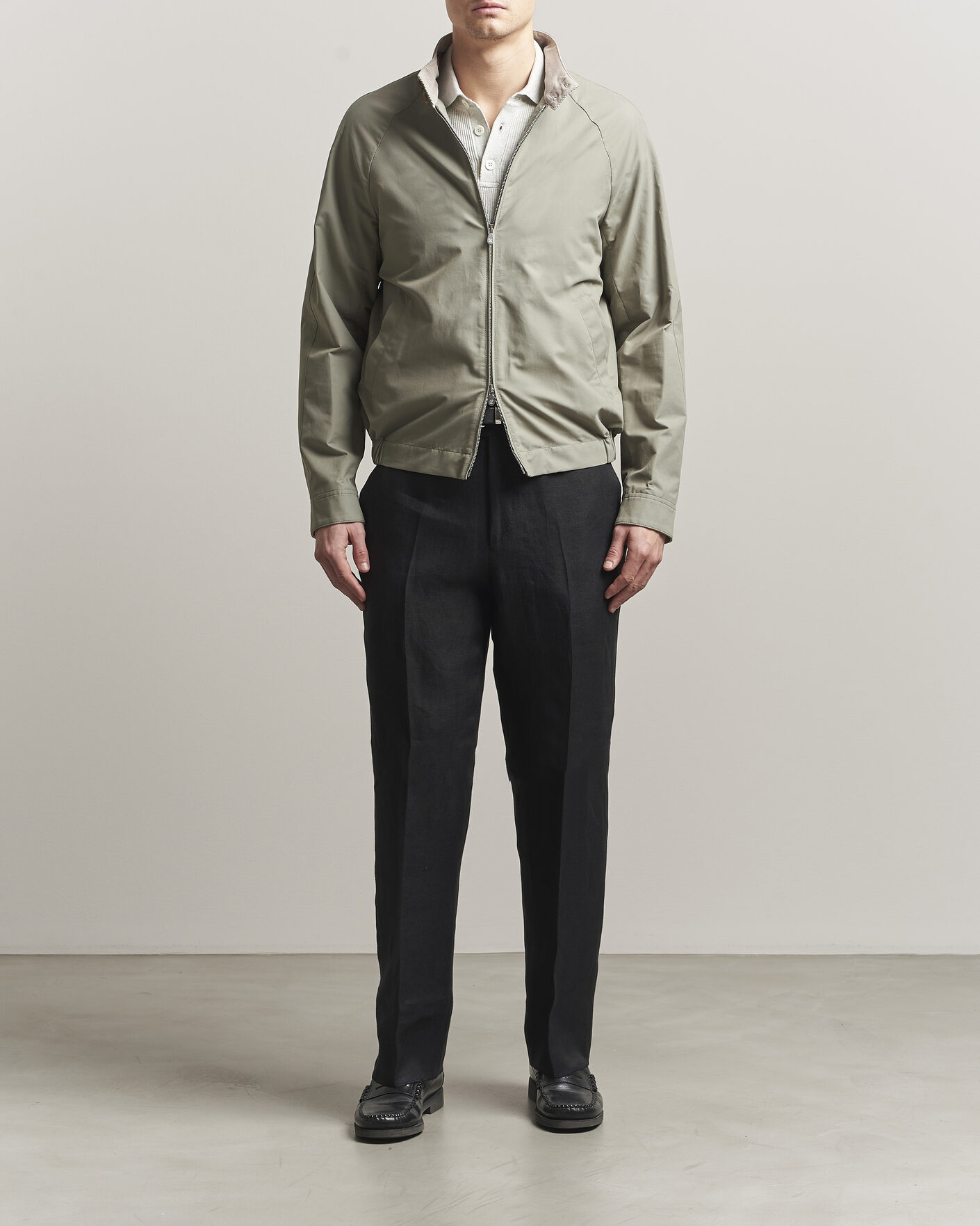 Uomini | Giacche | Brunello Cucinelli | Raglan Harrington Jacket Olive