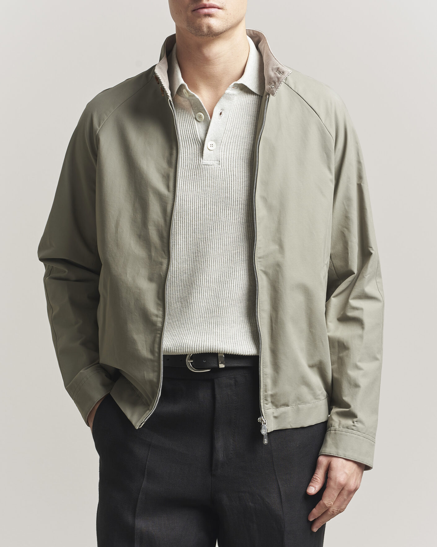 Uomini | Giacche | Brunello Cucinelli | Raglan Harrington Jacket Olive