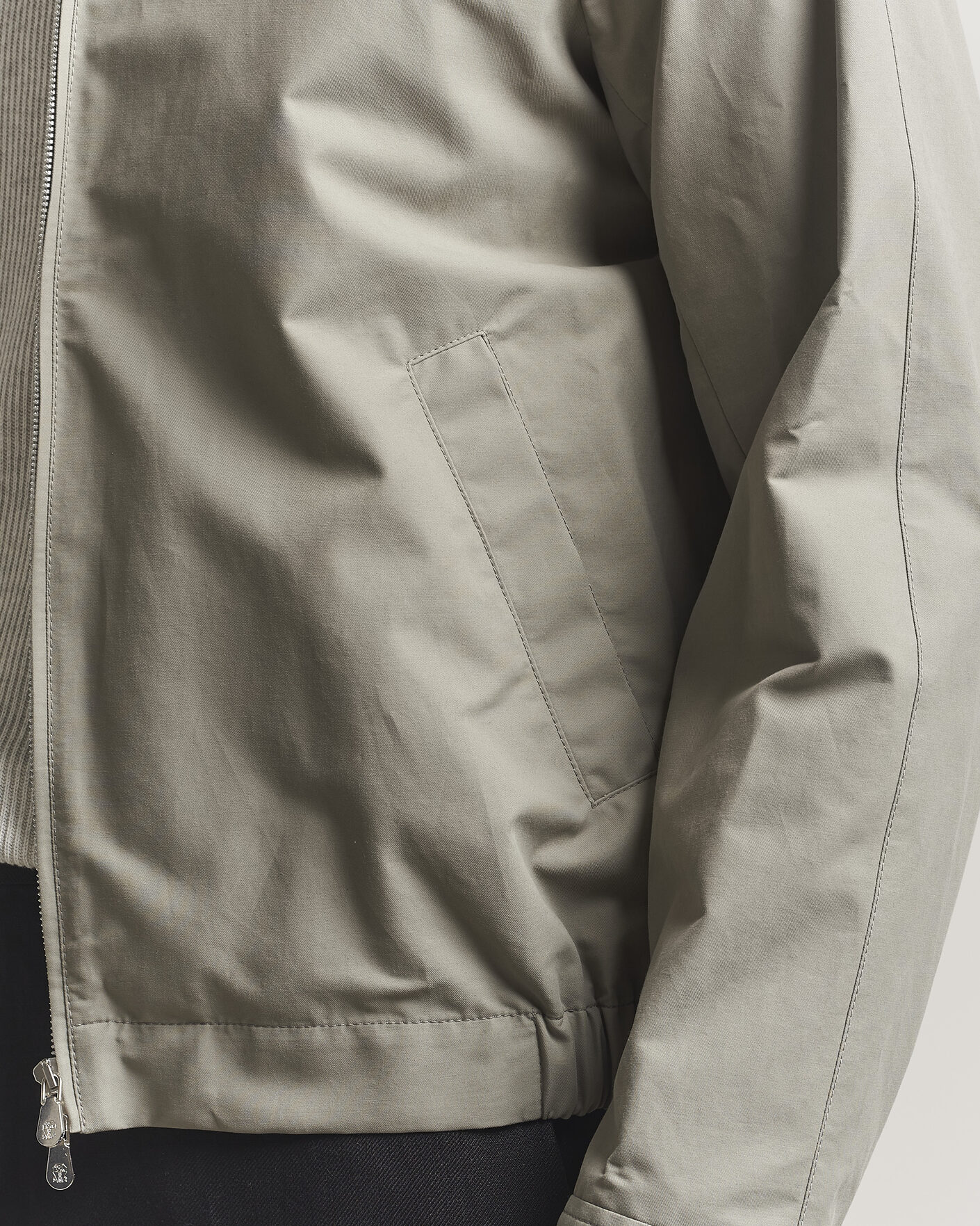 Uomini | Giacche | Brunello Cucinelli | Raglan Harrington Jacket Olive