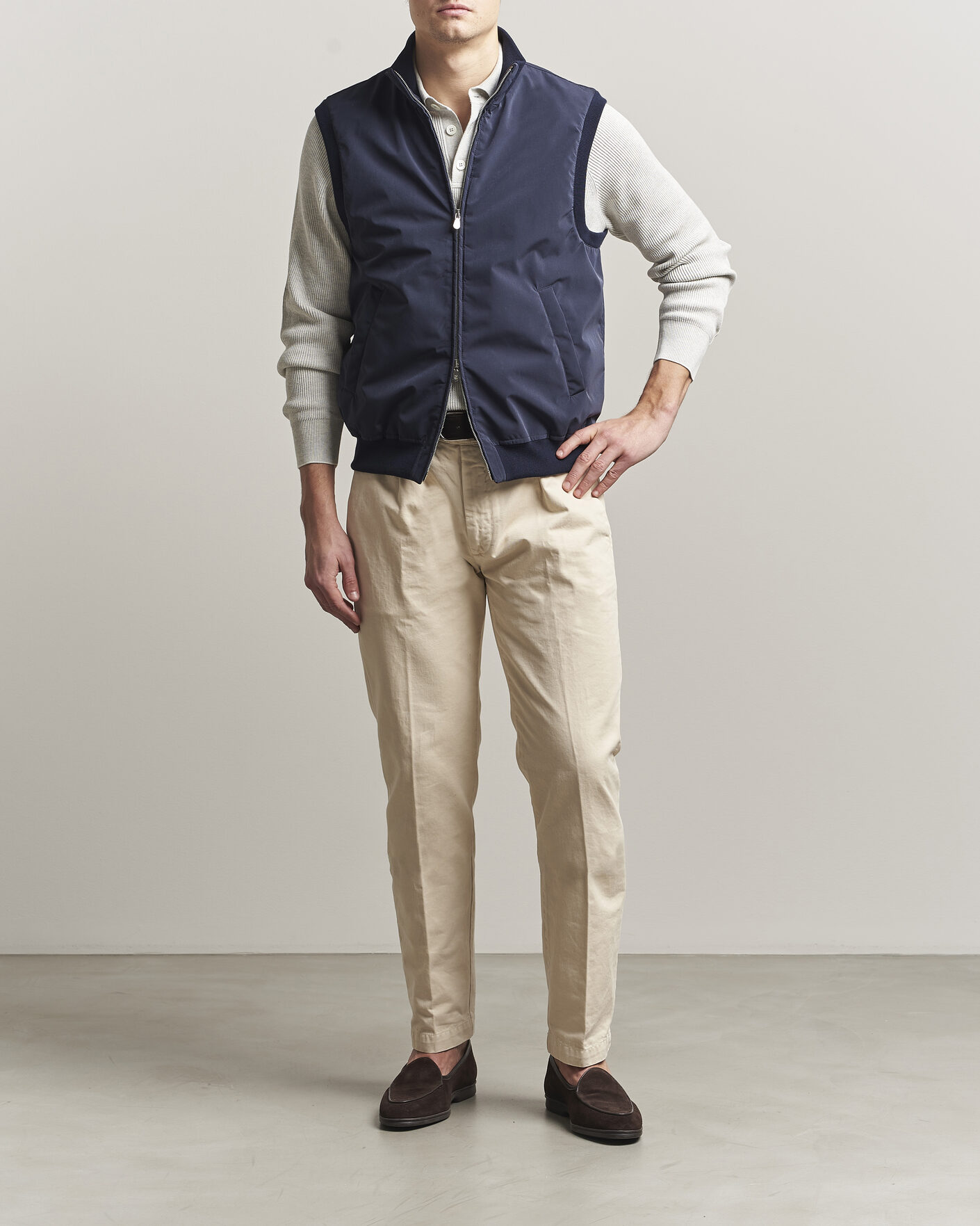 Uomini | Gilet | Brunello Cucinelli | Nylon Padded Gilet Navy
