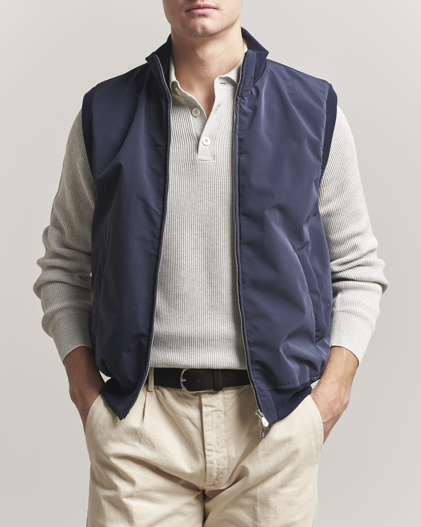 Uomini | Gilet | Brunello Cucinelli | Nylon Padded Gilet Navy