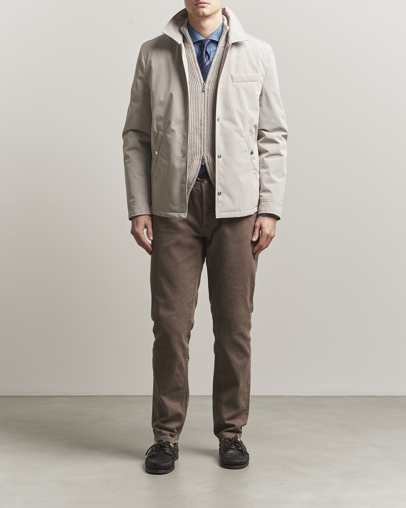 Uomini | Giacche | Brunello Cucinelli | Nylon Padded Jacket Beige