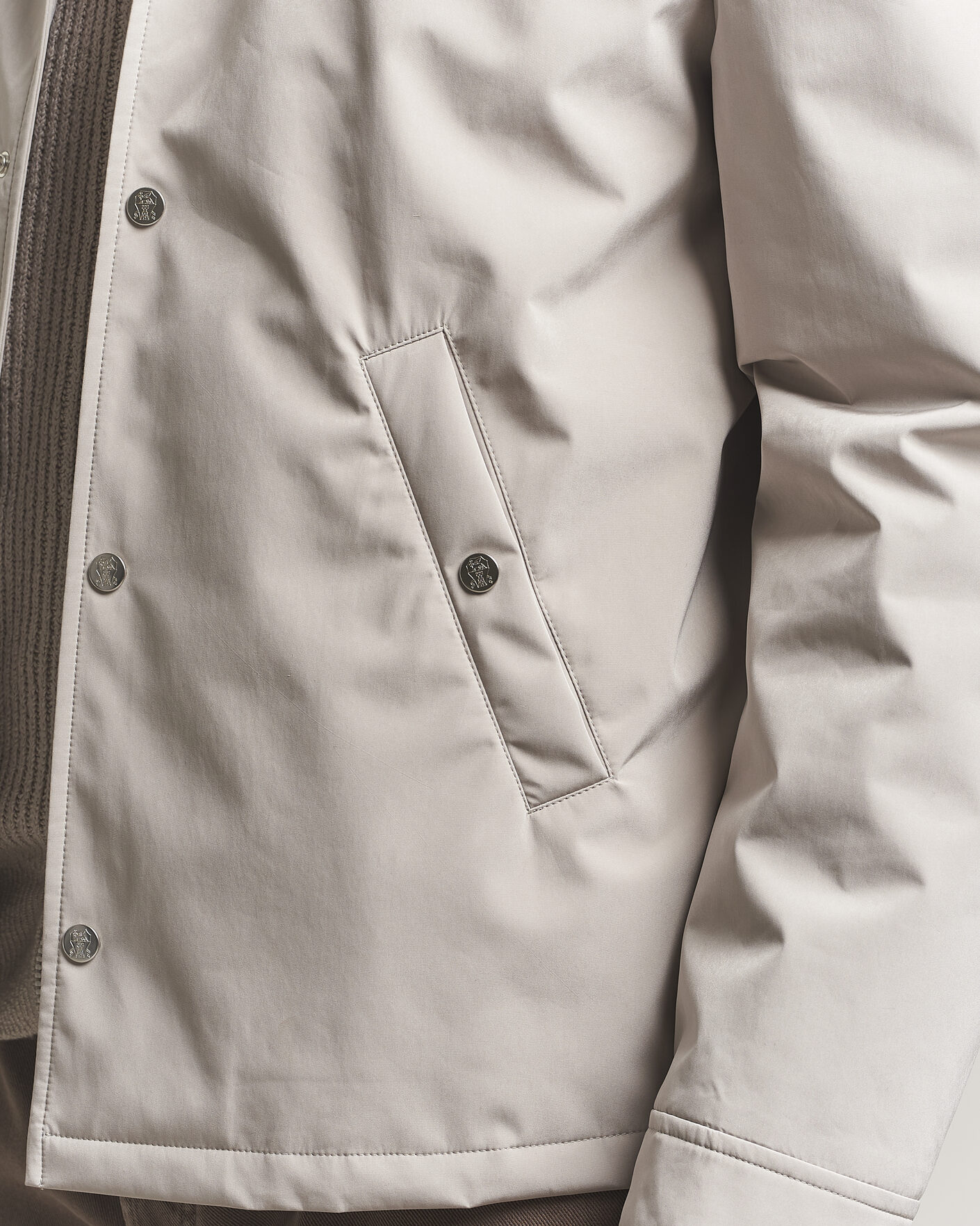 Uomini | Giacche | Brunello Cucinelli | Nylon Padded Jacket Beige