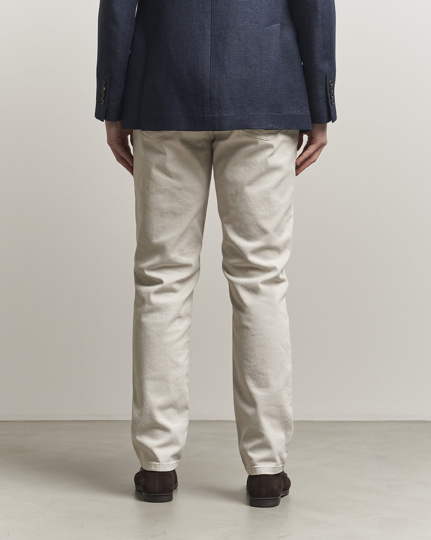 Uomini | Pantaloni | Brunello Cucinelli | Traditional Fit Bull Denim Pants Light Beige