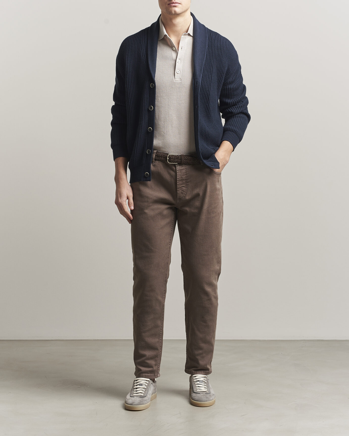 Uomini | Pantaloni | Brunello Cucinelli | Traditional Fit Bull Denim Pants Dark Brown