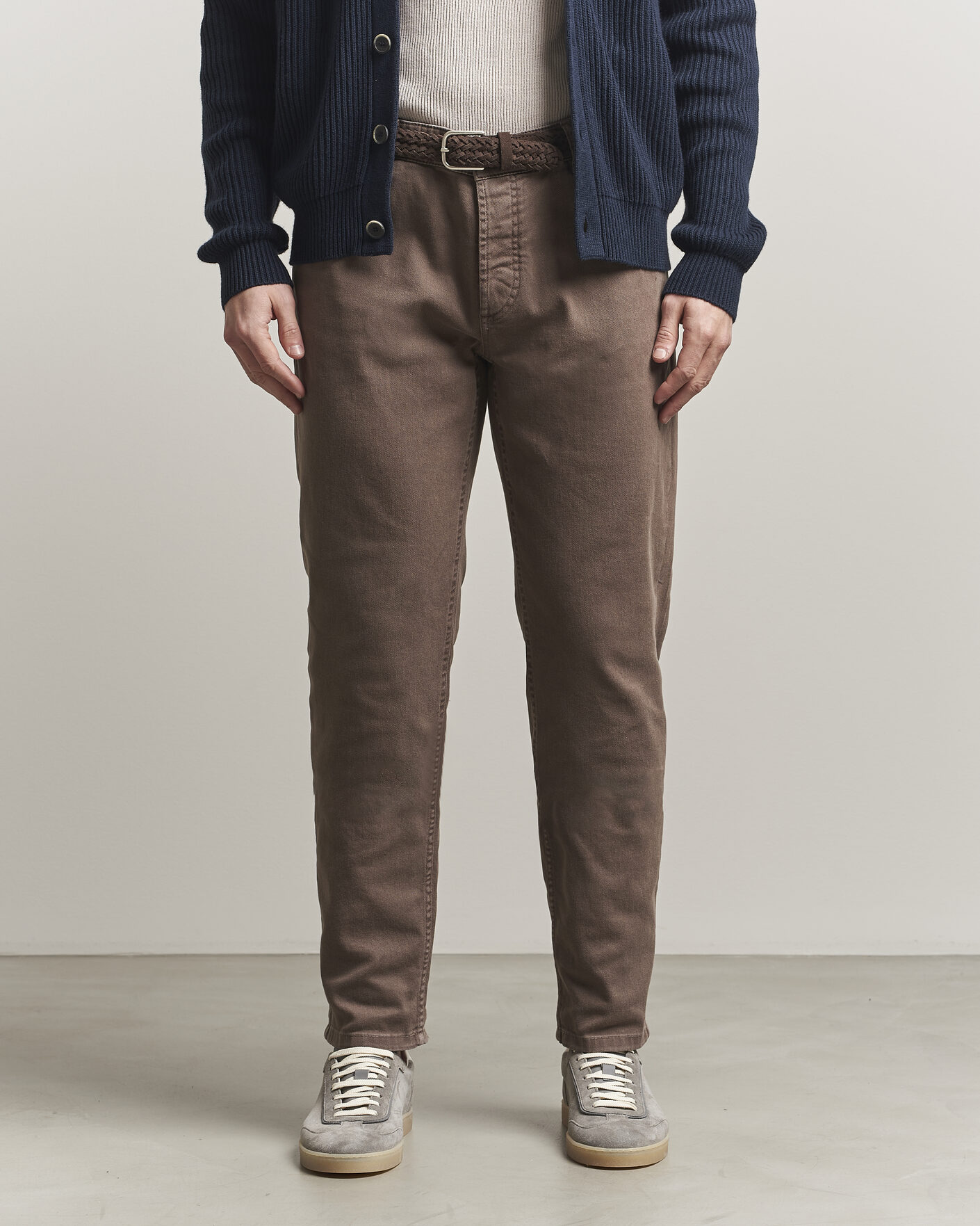 Uomini | Pantaloni | Brunello Cucinelli | Traditional Fit Bull Denim Pants Dark Brown