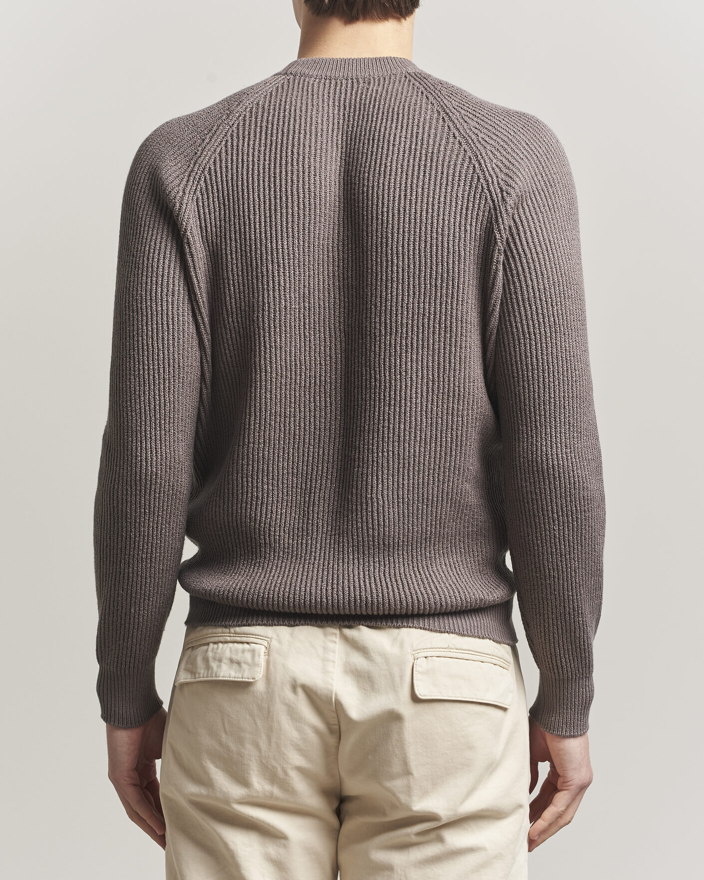 Uomini | Maglieria | Brunello Cucinelli | Heavy Cotton Rib Sweater Light Brown