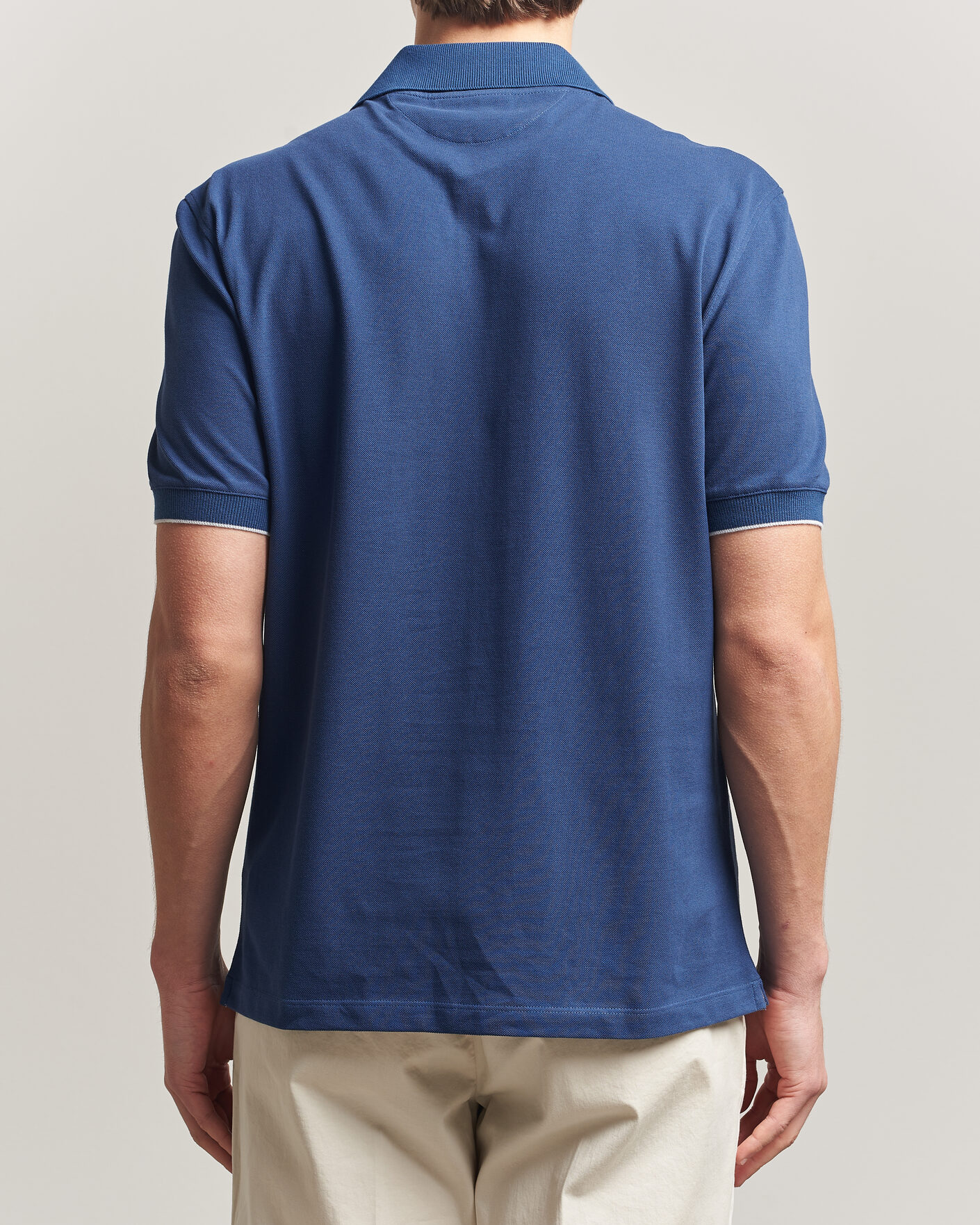 Uomini | Polo | Brunello Cucinelli | Short Sleeve Logo Polo Blue