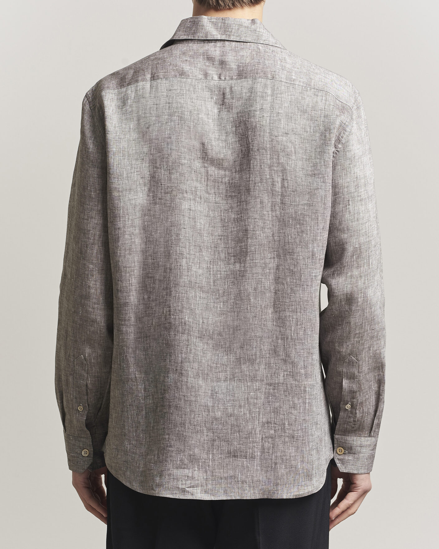 Uomini | Camicie | Brunello Cucinelli | Linen Double Pocket Camp Shirt Brown