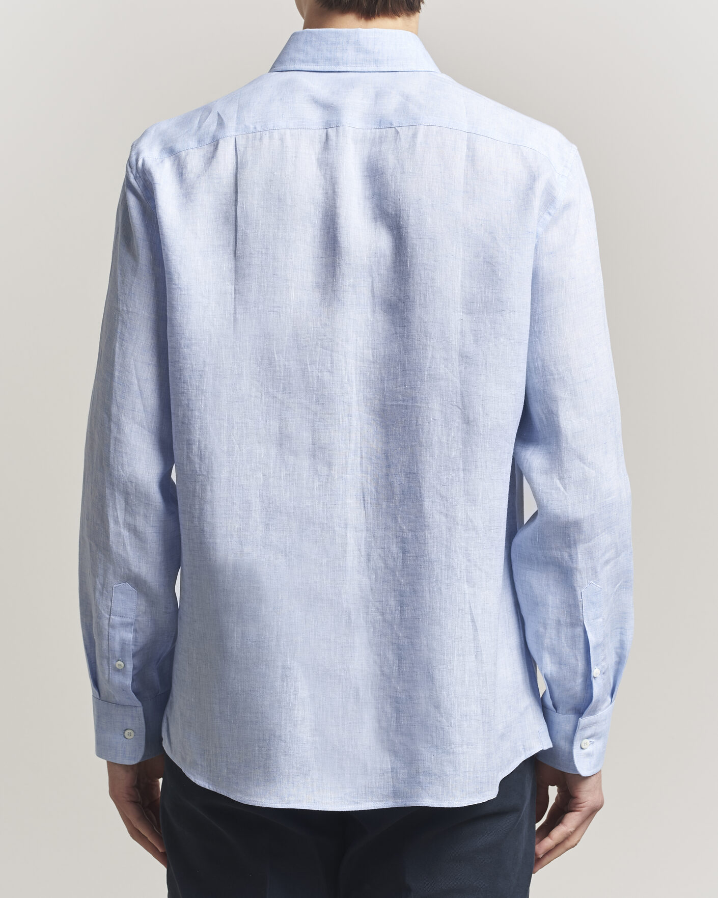 Uomini | Camicie | Brunello Cucinelli | Easy Fit Linen Shirt Light Blue
