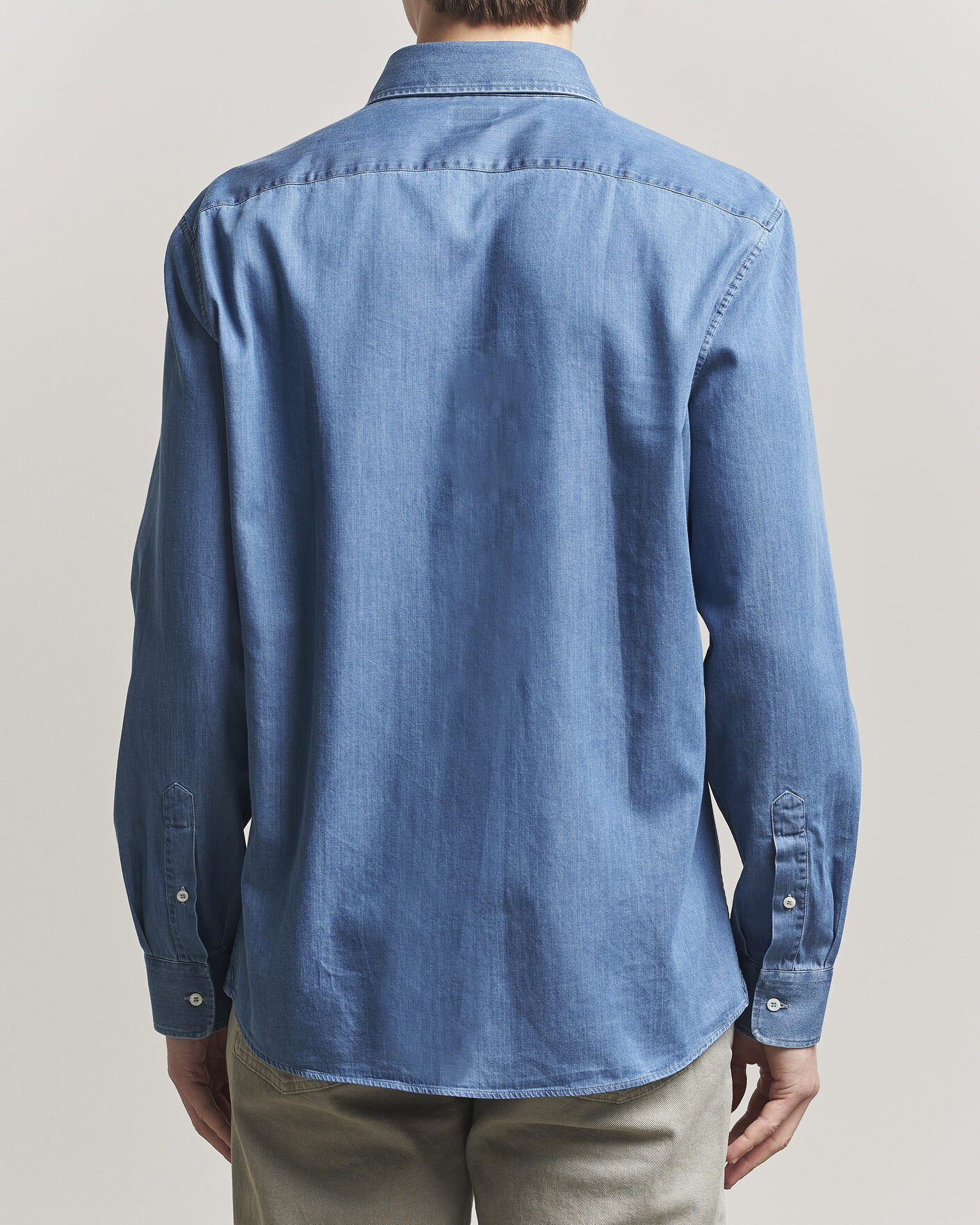 Uomini | Camicie | Brunello Cucinelli | Easy Fit Denim Shirt Medium Blue Wash