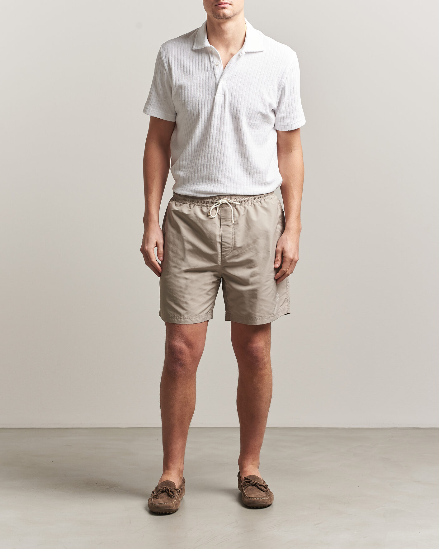 Uomini | Costumi da bagno | Brunello Cucinelli | Nylon Swim Trunks Beige