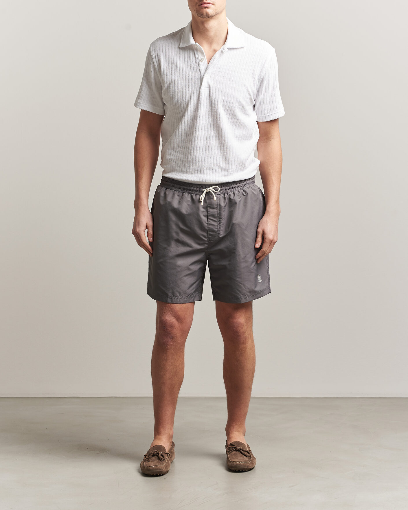 Uomini | Costumi da bagno | Brunello Cucinelli | Nylon Swim Trunks Grey