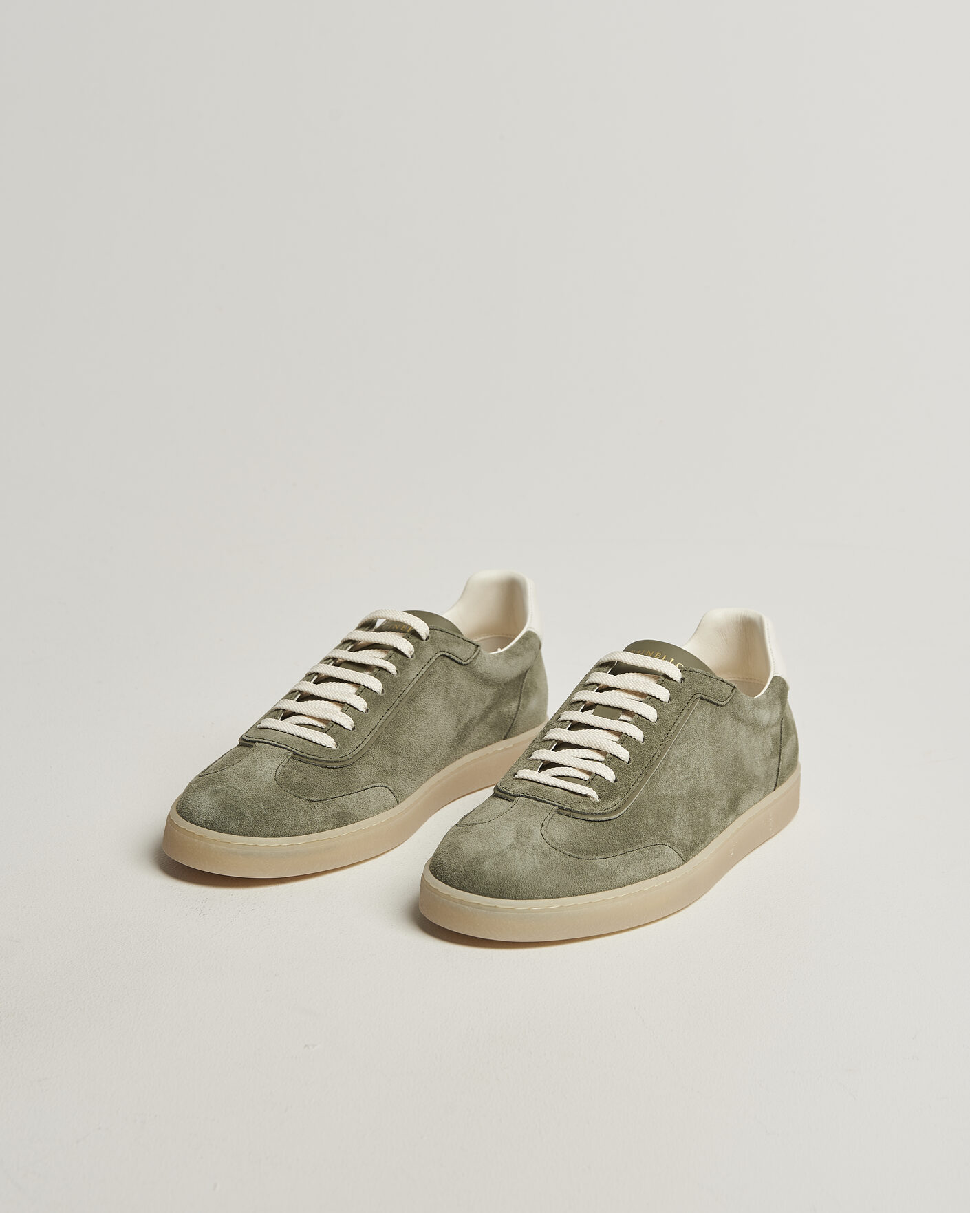 Uomini | Sneakers | Brunello Cucinelli | Low Top Sneakers Olive Suede