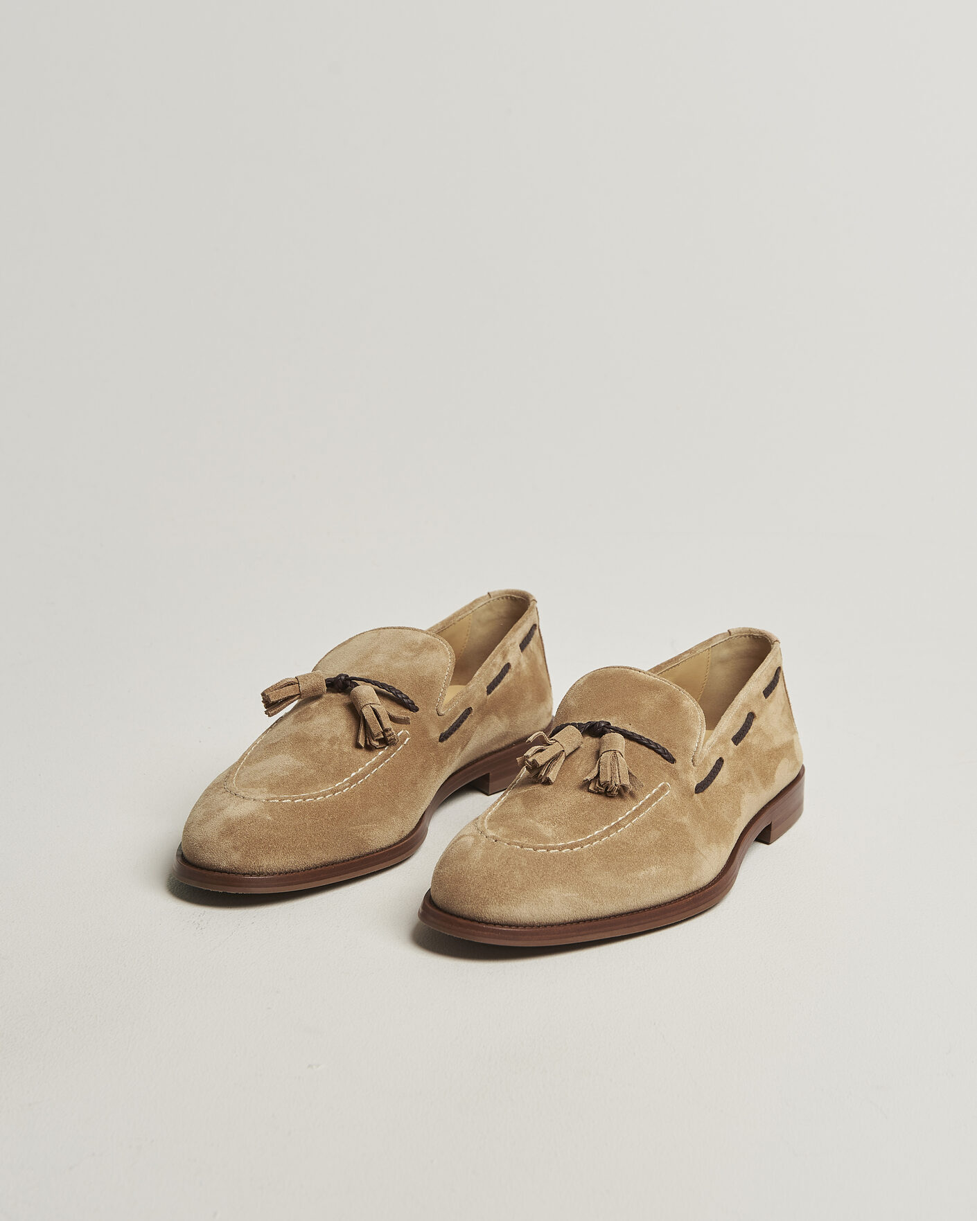 Uomini | Mocassini | Brunello Cucinelli | Tassel Loafers Siena Brown Suede