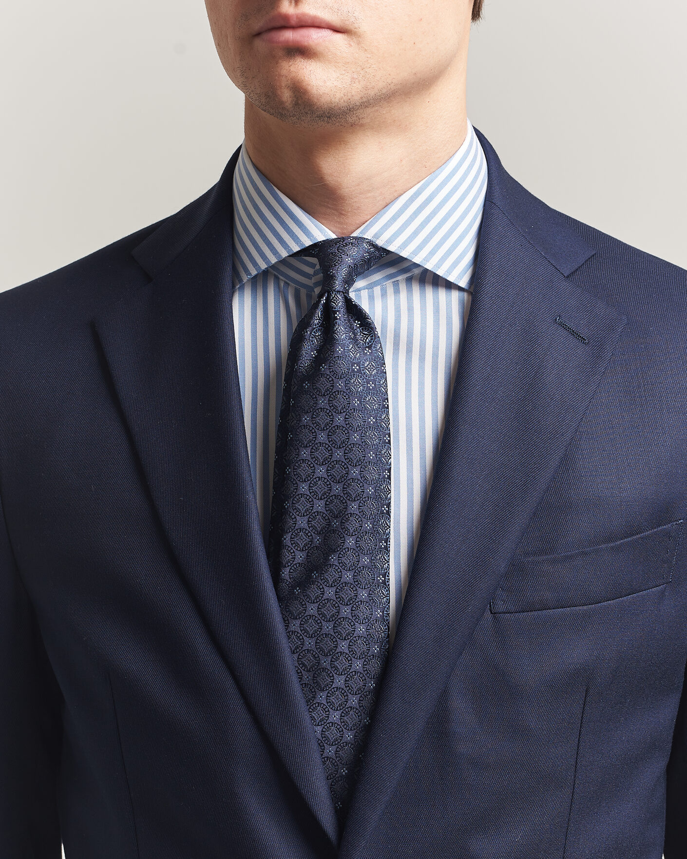 Uomini | Cravatte | Brunello Cucinelli | Jacquard Silk Tie Navy