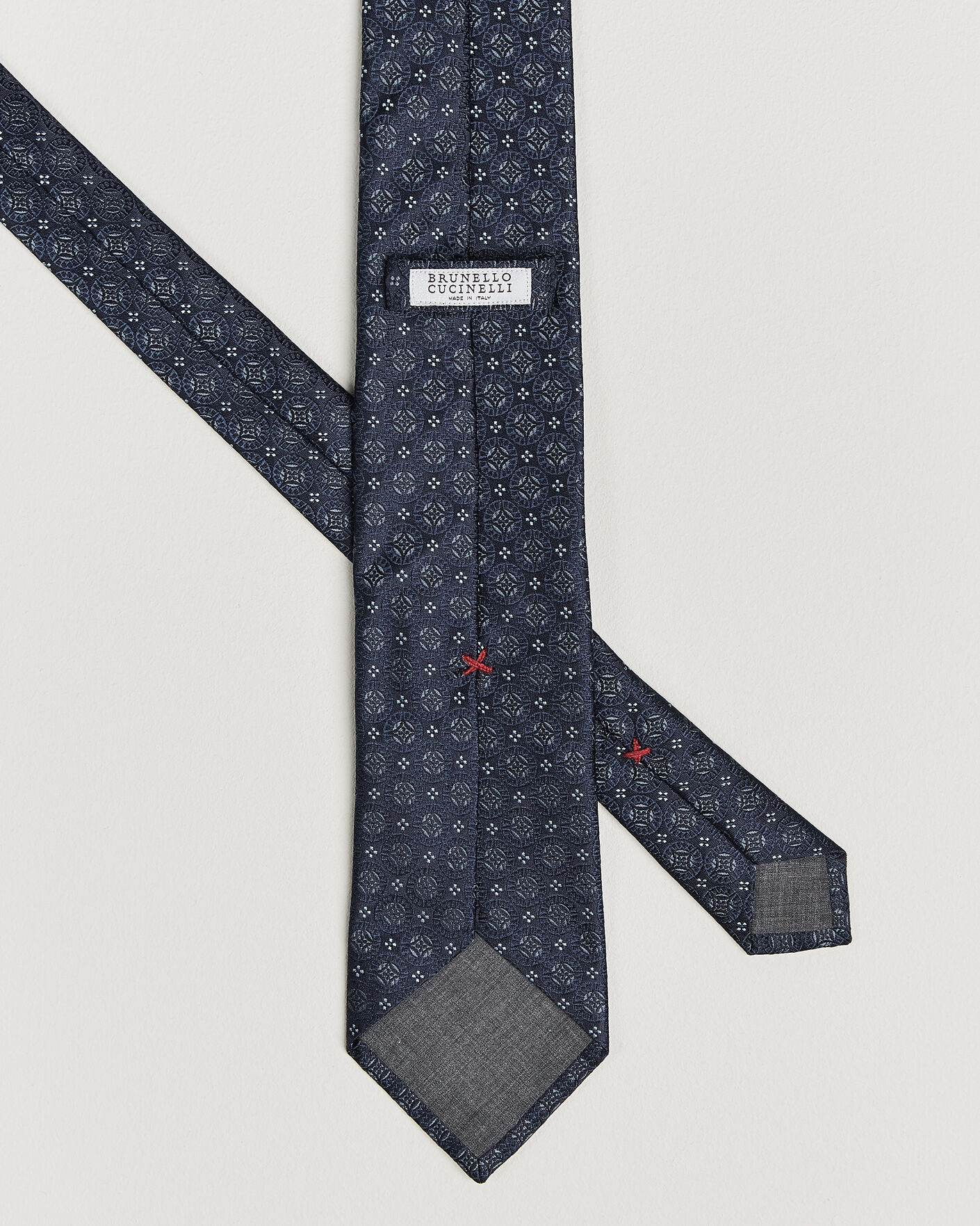 Uomini | Cravatte | Brunello Cucinelli | Jacquard Silk Tie Navy