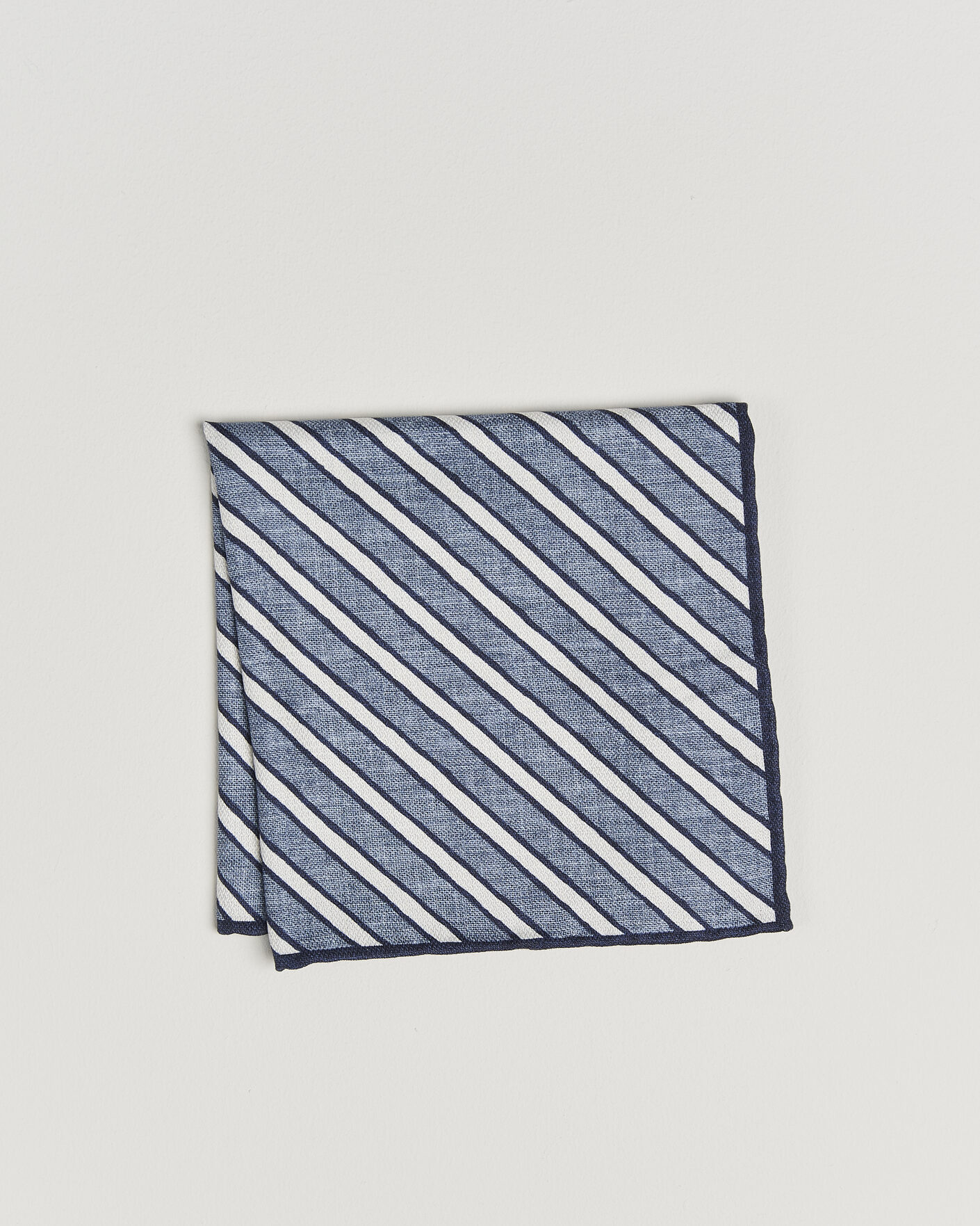 Uomini | Fazzoletti da taschino | Brunello Cucinelli | Striped Pocket Square Blue
