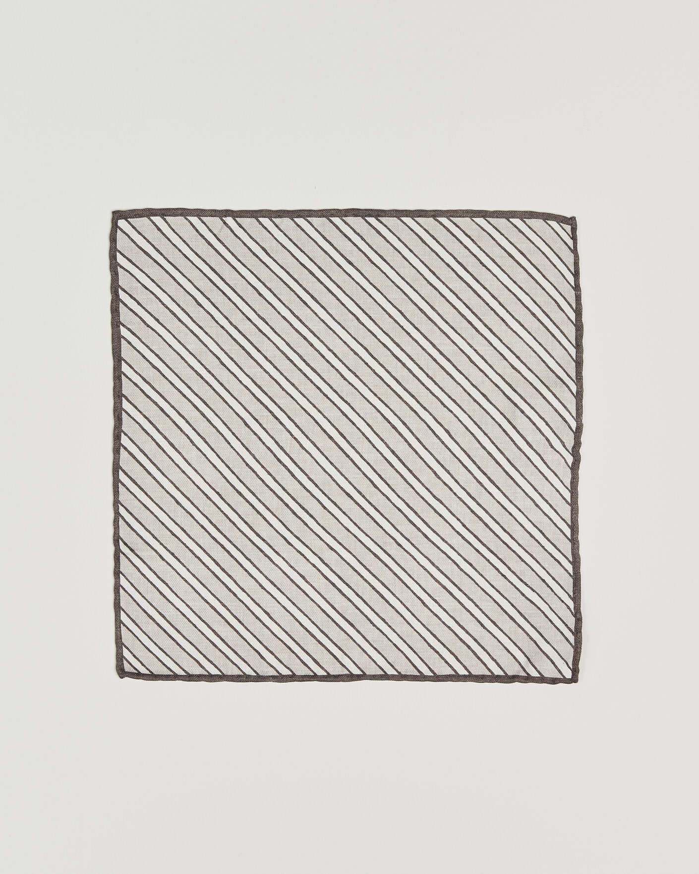 Uomini | Fazzoletti da taschino | Brunello Cucinelli | Striped Pocket Square Brown