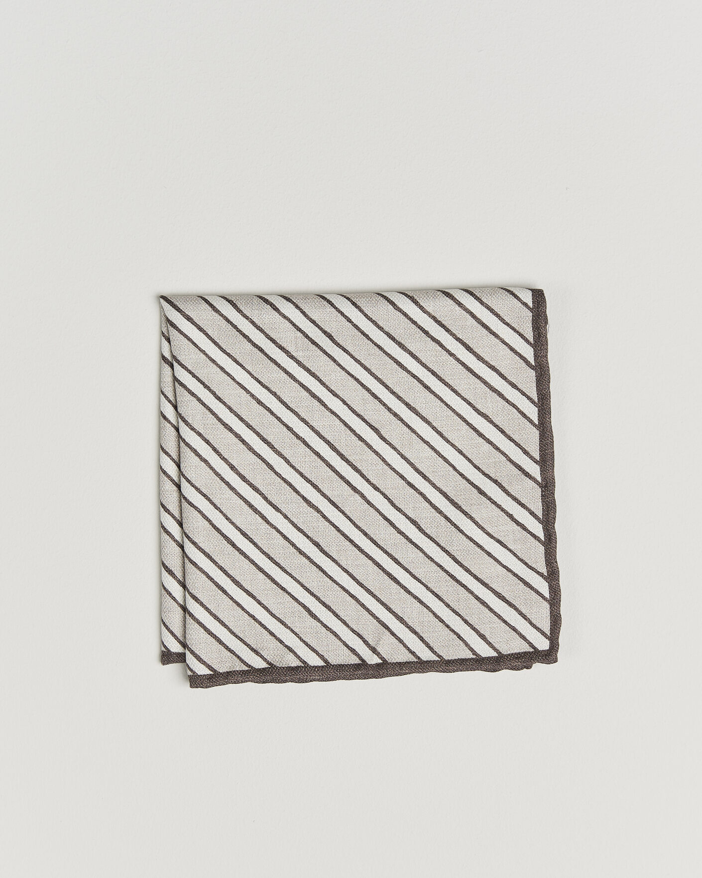 Uomini | Fazzoletti da taschino | Brunello Cucinelli | Striped Pocket Square Brown