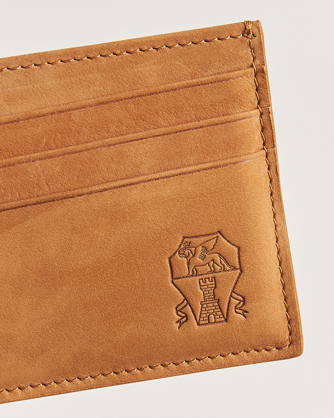 Uomini | Portafogli | Brunello Cucinelli | Nubuck Wallet Card Holder Cognac