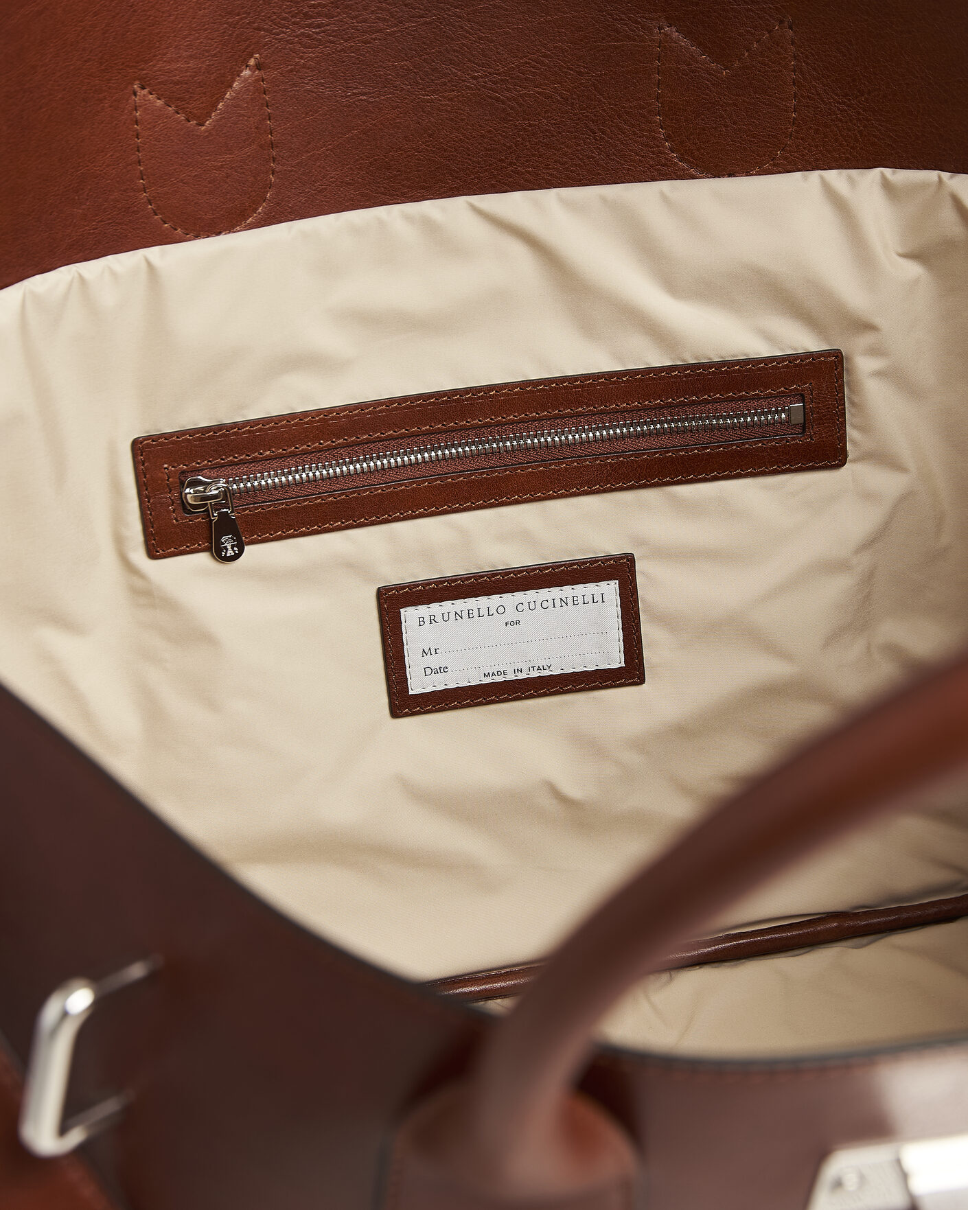 Uomini | Borse | Brunello Cucinelli | Woven Leather Duffle Bag Burnished Calf