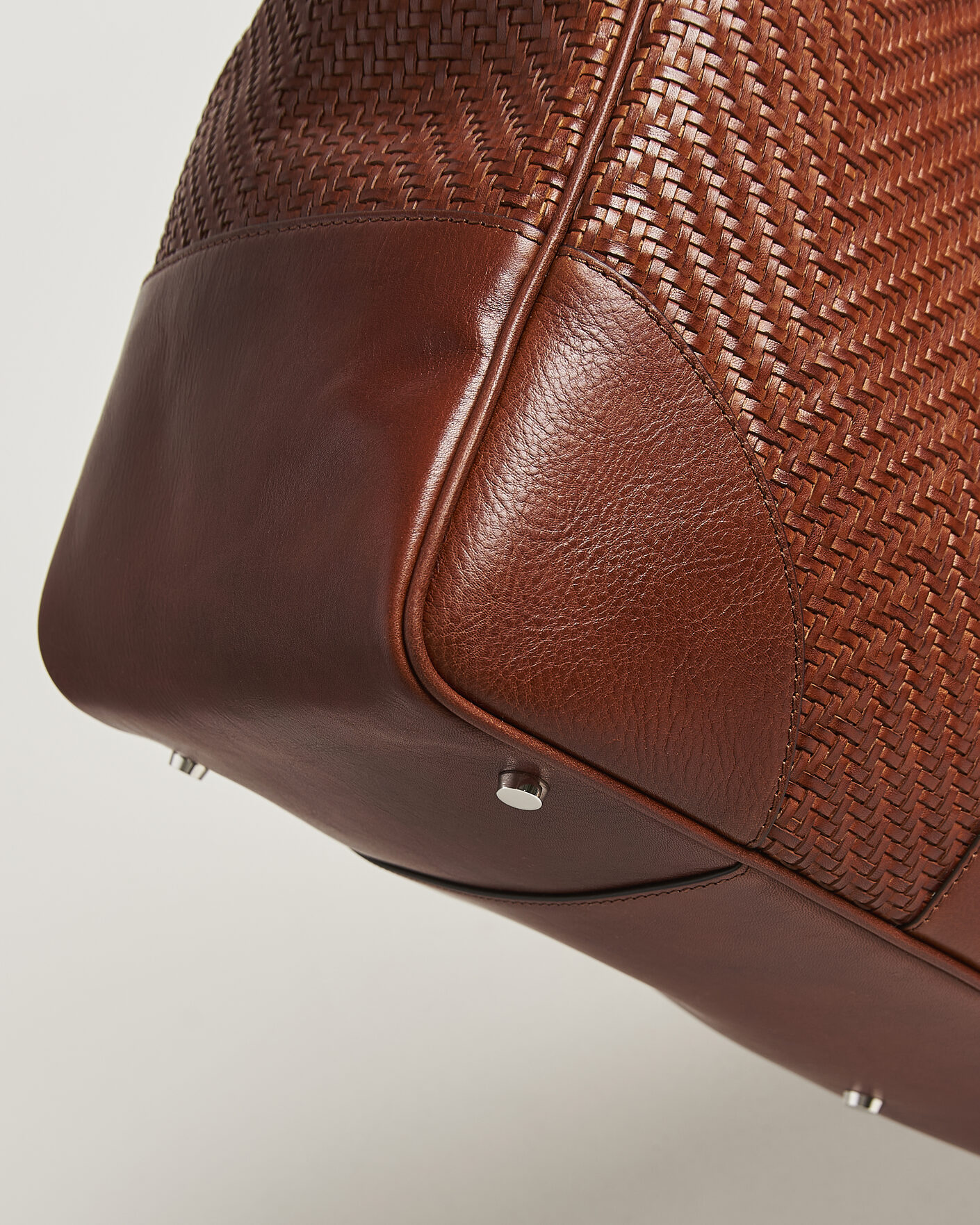 Uomini | Borse | Brunello Cucinelli | Woven Leather Duffle Bag Burnished Calf