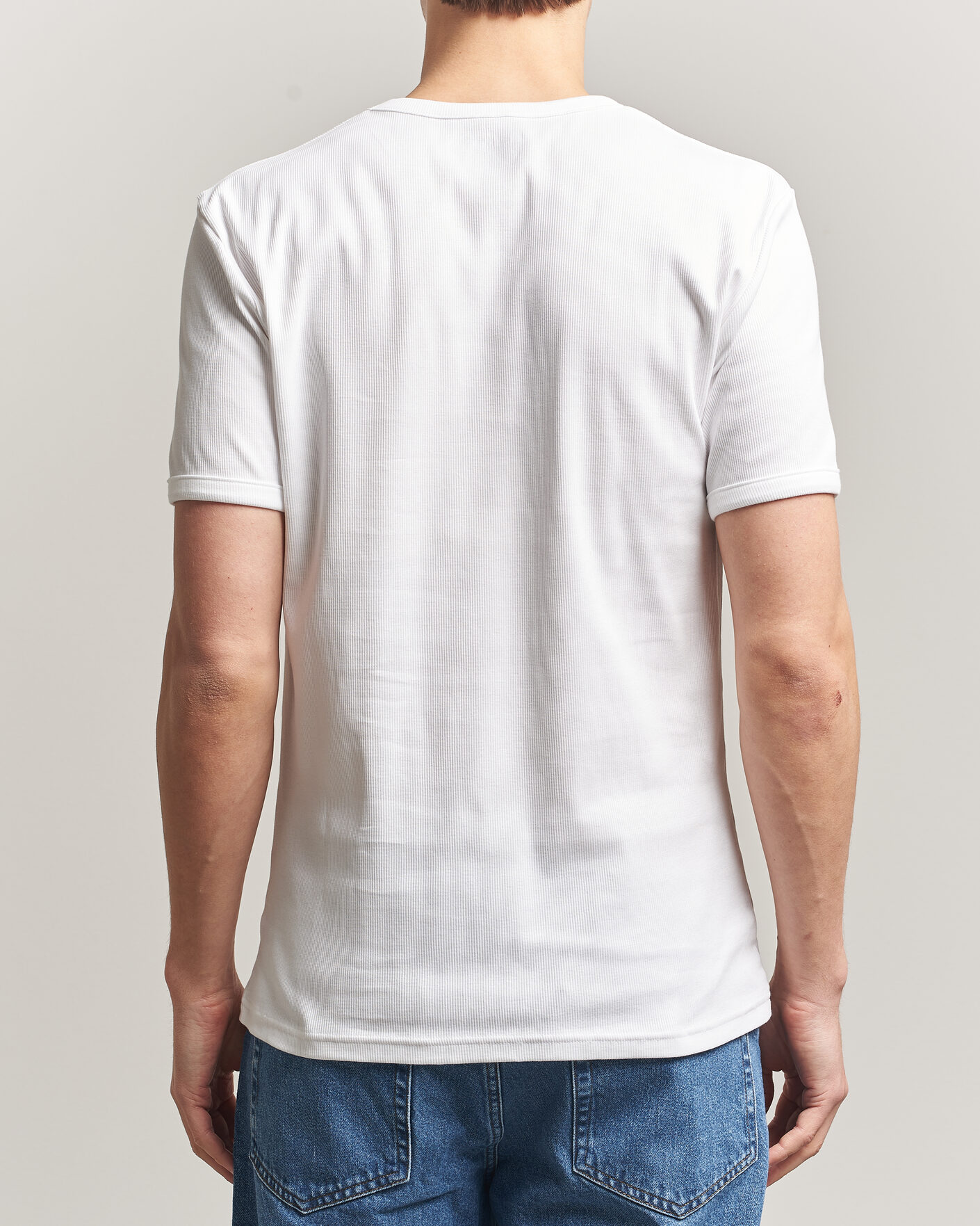 Uomini | T-shirt | Bread & Boxers | Ribbed Crew Neck T-Shirt White