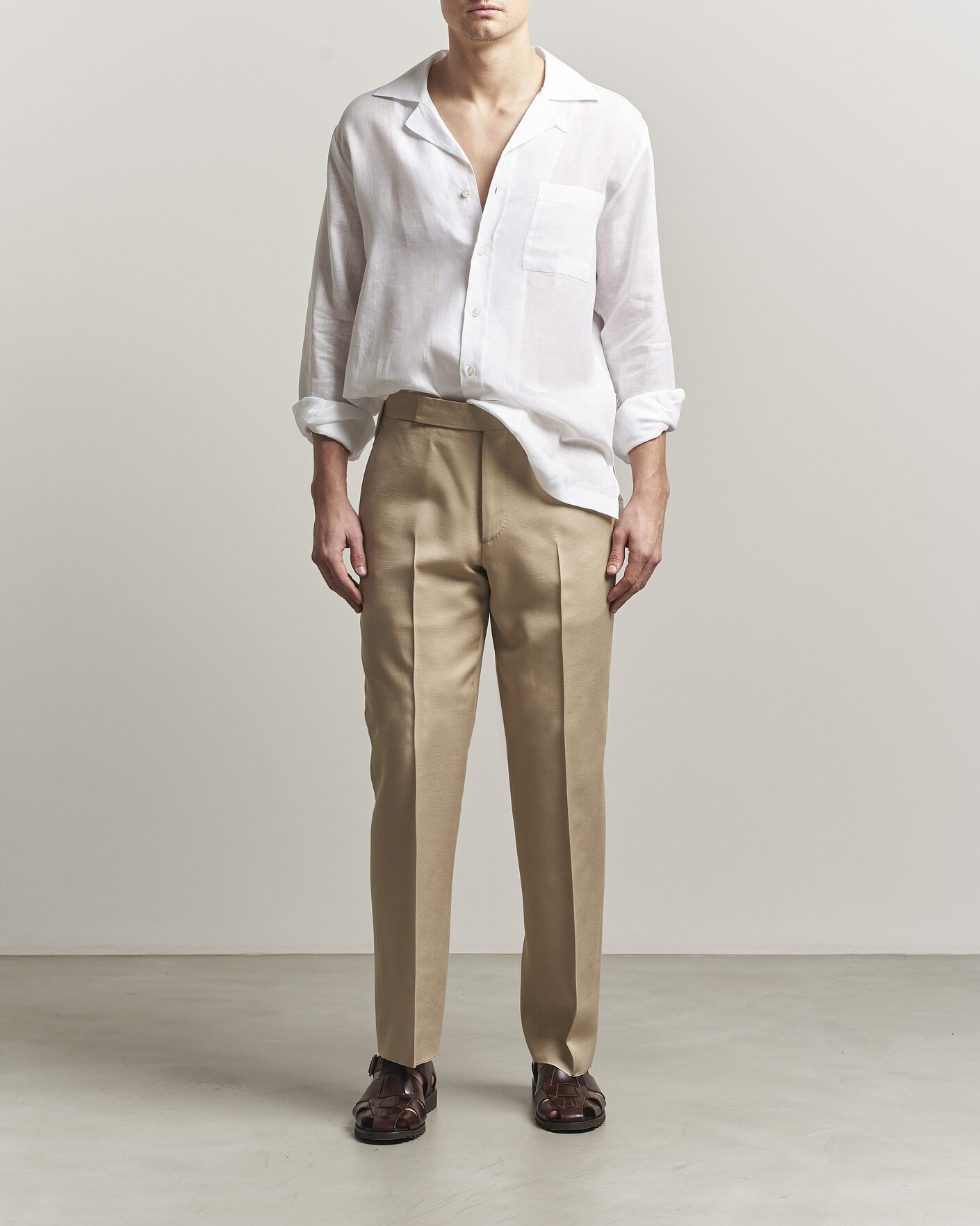 Uomini | Camicie | Lardini | Paul Linen Resort Shirt White