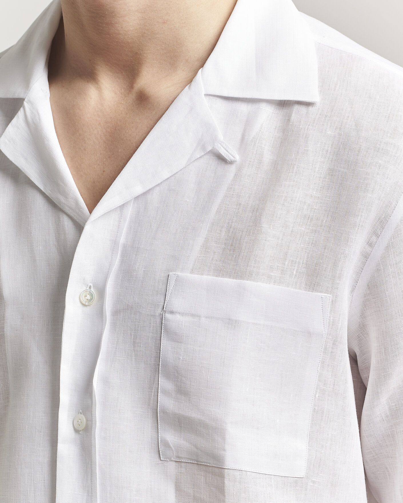 Uomini | Camicie | Lardini | Paul Linen Resort Shirt White