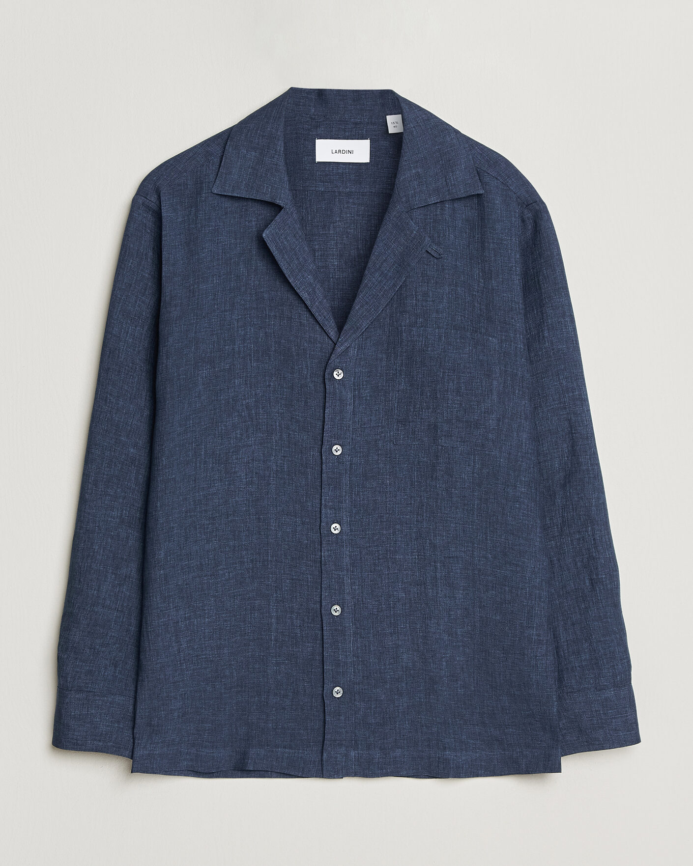 Uomini | Camicie | Lardini | Paul Linen Resort Shirt Dark Blue