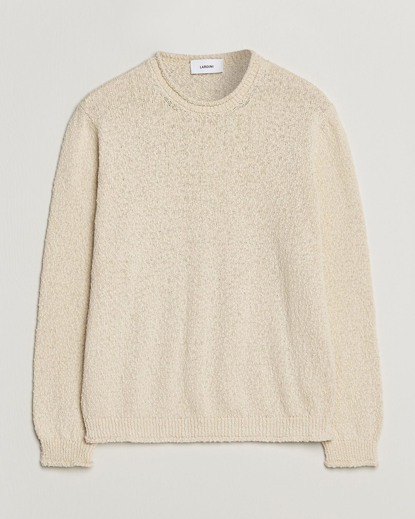 Uomini | Maglieria | Lardini | Organic Cotton Crew Neck Natural