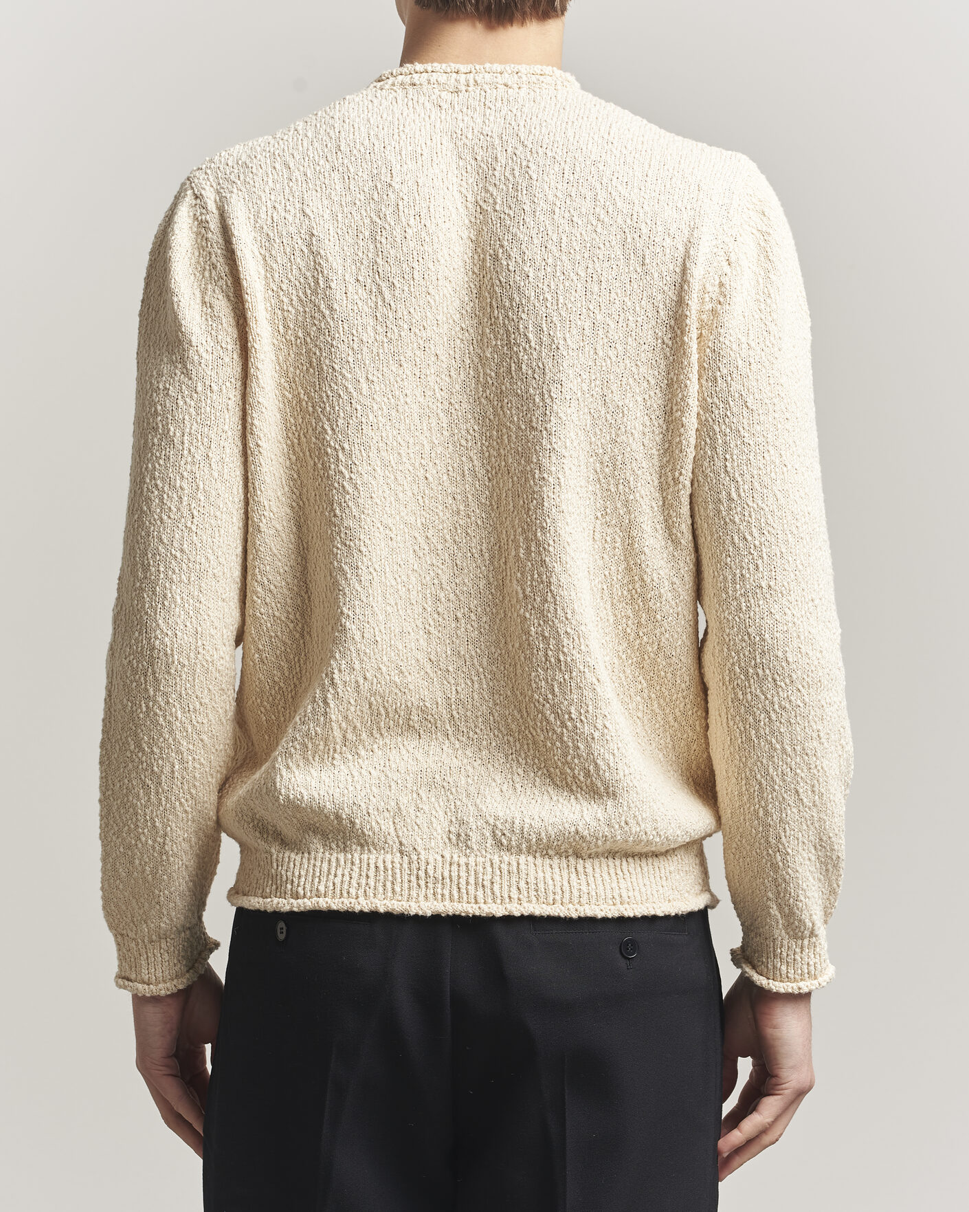 Uomini | Maglieria | Lardini | Organic Cotton Crew Neck Natural