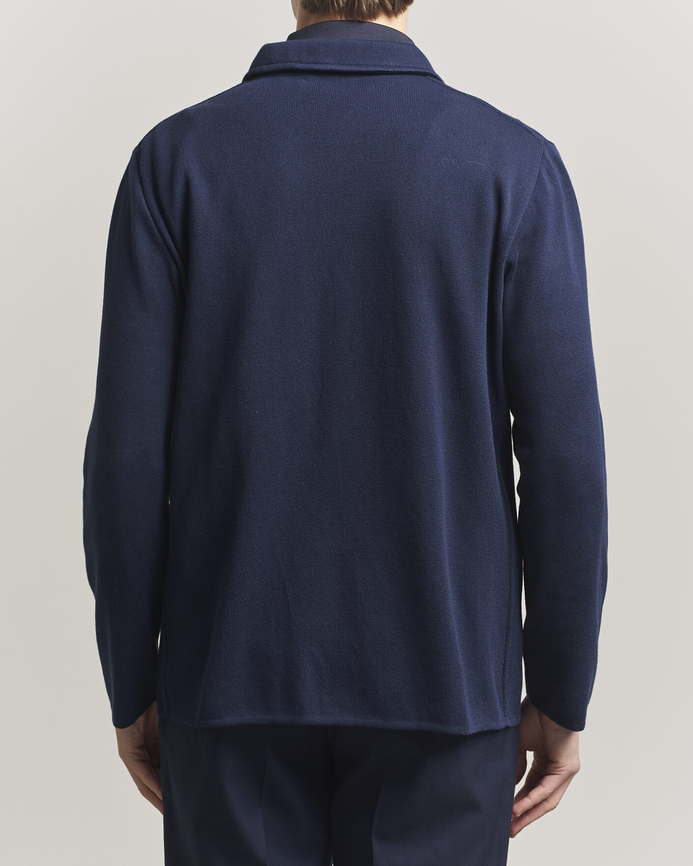 Uomini | Giacche | Lardini | Knitted Cotton Pocket Shirt Jacket Navy